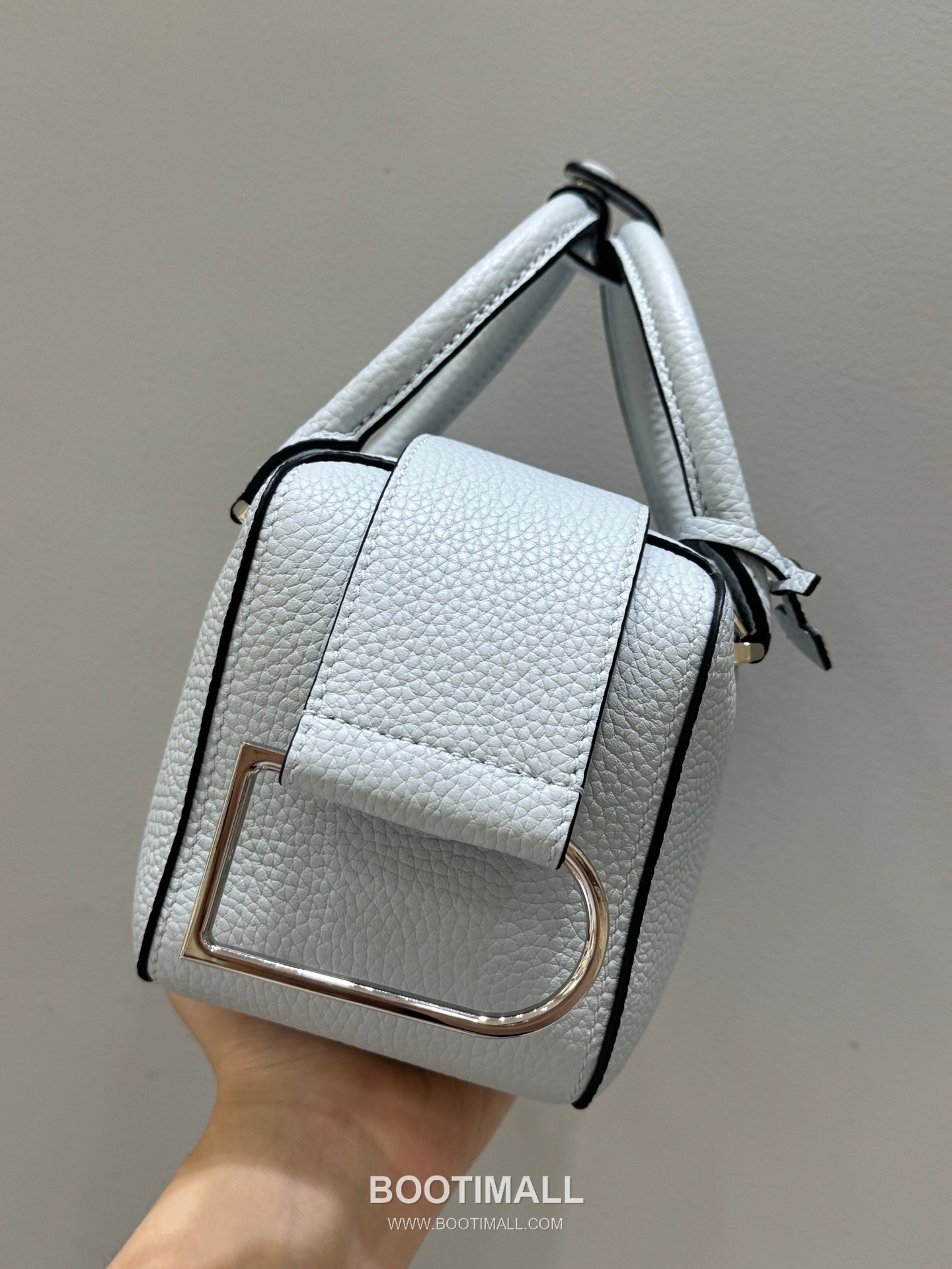 델보 쿨 박스 미니 카프스킨 옐로우 스트랩 D링 지퍼 토트 핸드백 Delvaux Cool Box Mini Calfskin Yellow Strap D Ring Zip Tote Handbag 99120066 22cm 3