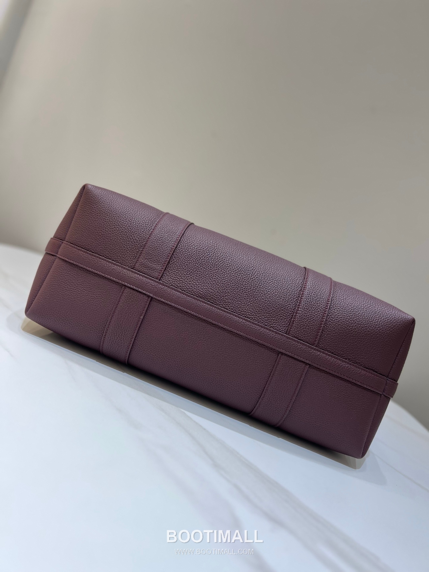 로로피아나 기에라 쇼퍼 라지 그레인 레더 그레이 벨트링 토트 핸드백 Loro Piana Ghiera Shopper Large Grain Leather Gray Belt Ring Tote Handbag 40cm 7