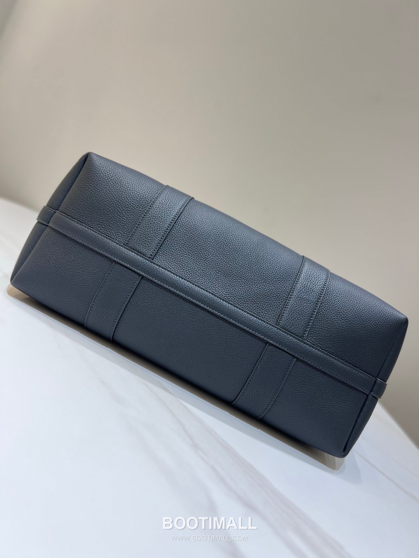 로로피아나 기에라 쇼퍼 라지 그레인 레더 그레이 벨트링 토트 핸드백 Loro Piana Ghiera Shopper Large Grain Leather Gray Belt Ring Tote Handbag 40cm 7