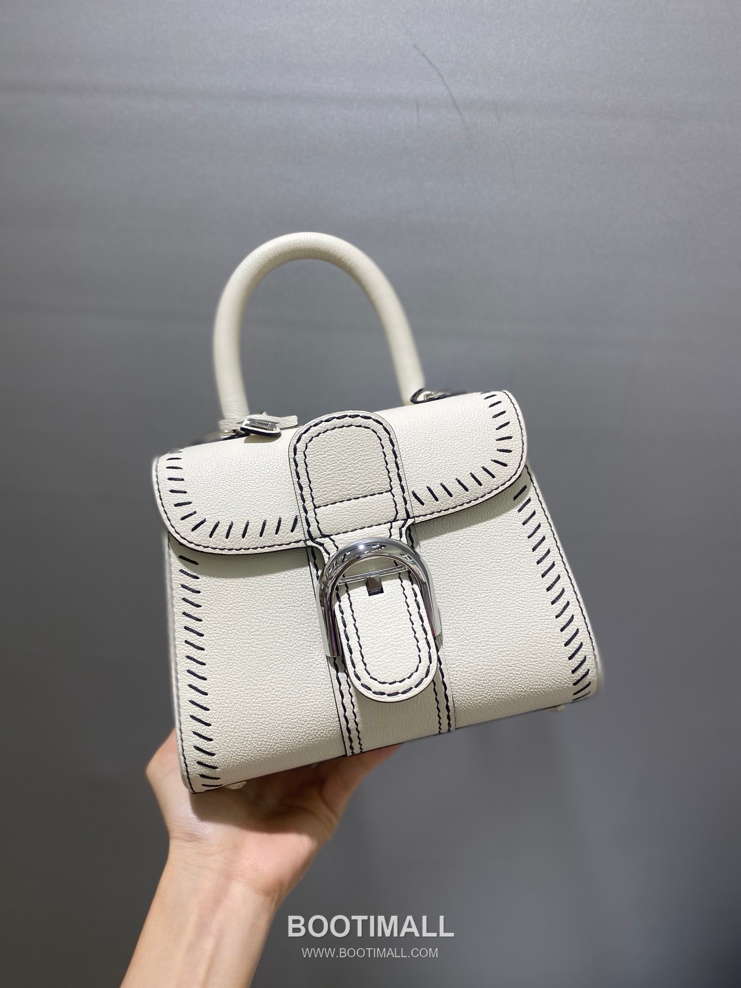 델보 브리앙 21 스몰 박스 카프스킨 카멜 스트랩 외부스티치 메탈락 플랩 핸드백 Delvaux Brillant 21 Small Box Calfskin Camel Strap External Stitch Metal Lock Flap Handbag 99125066 20cm 2
