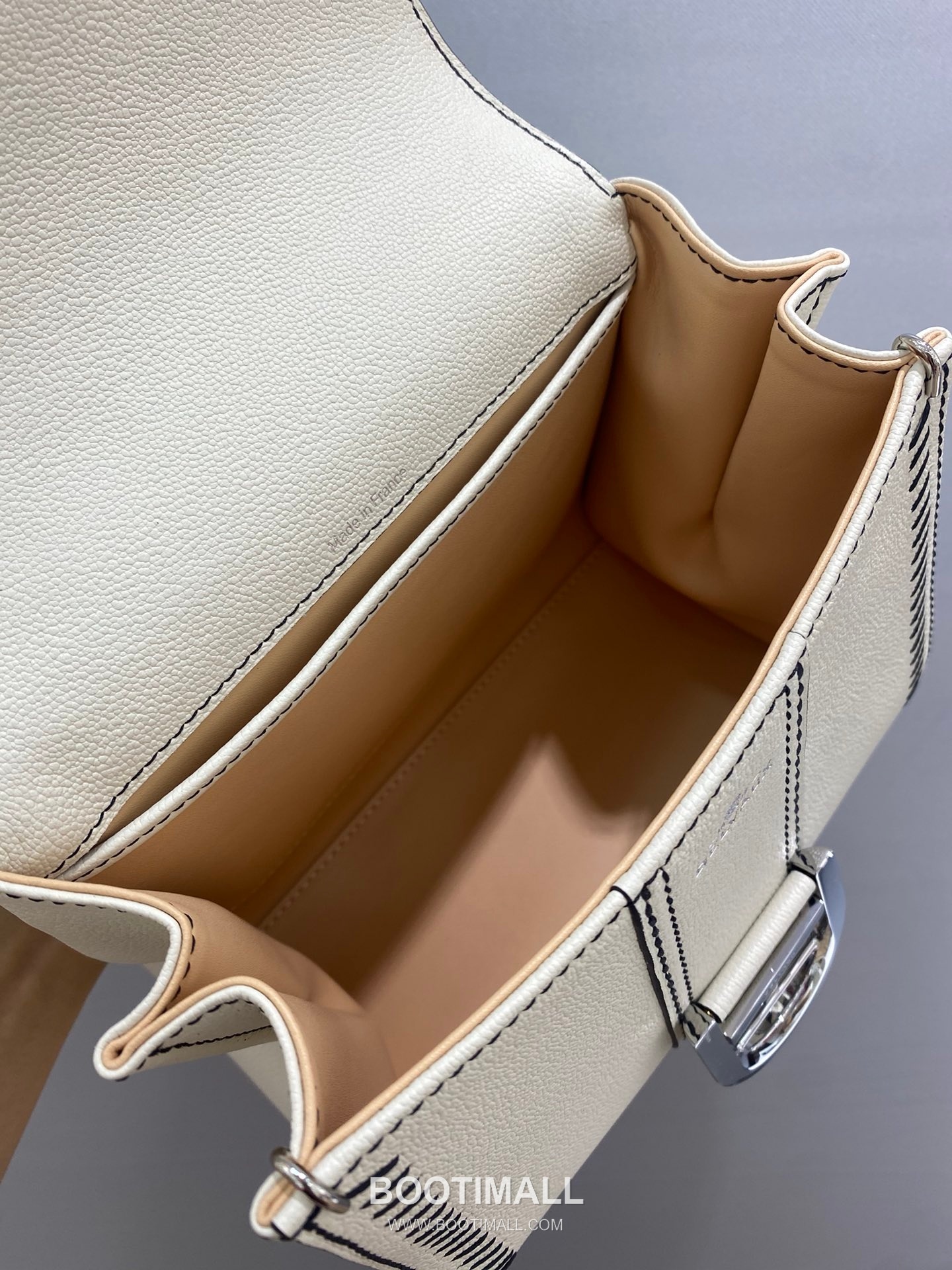 델보 브리앙 21 스몰 박스 카프스킨 카멜 스트랩 외부스티치 메탈락 플랩 핸드백 Delvaux Brillant 21 Small Box Calfskin Camel Strap External Stitch Metal Lock Flap Handbag 99125066 20cm 8