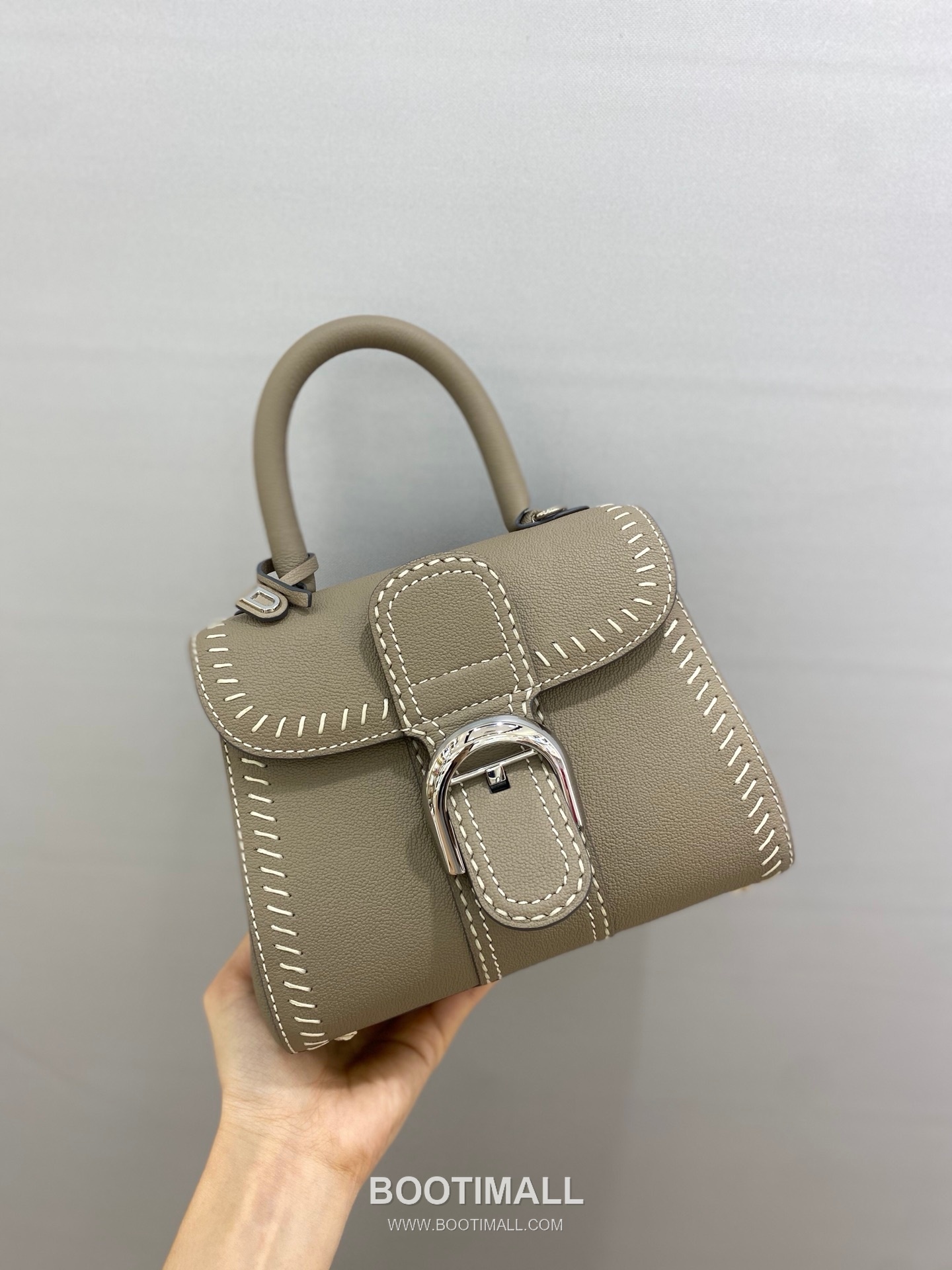 델보 브리앙 21 스몰 박스 카프스킨 카멜 스트랩 외부스티치 메탈락 플랩 핸드백 Delvaux Brillant 21 Small Box Calfskin Camel Strap External Stitch Metal Lock Flap Handbag 99125066 20cm 2