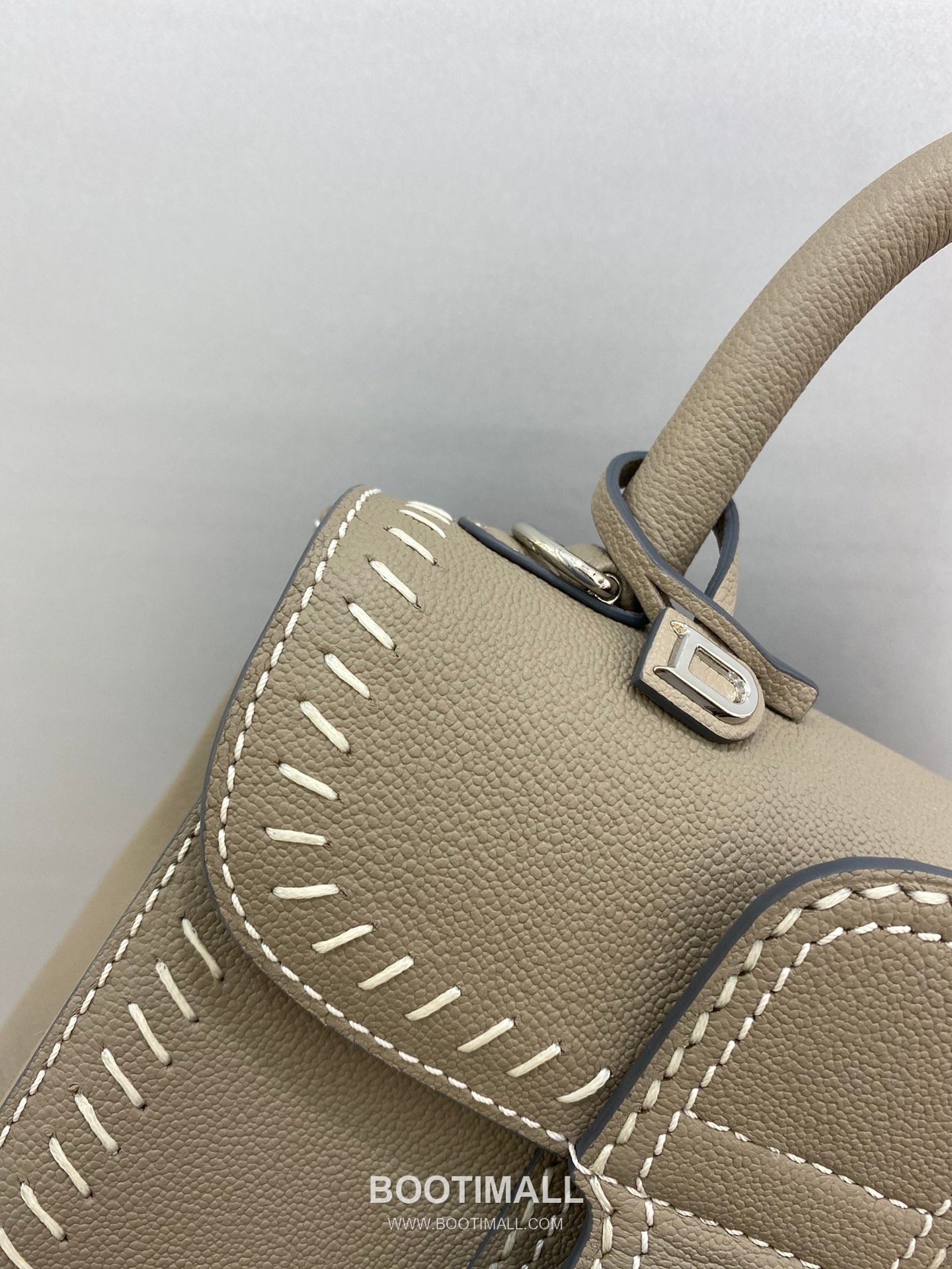 델보 브리앙 21 스몰 박스 카프스킨 카멜 스트랩 외부스티치 메탈락 플랩 핸드백 Delvaux Brillant 21 Small Box Calfskin Camel Strap External Stitch Metal Lock Flap Handbag 99125066 20cm 6