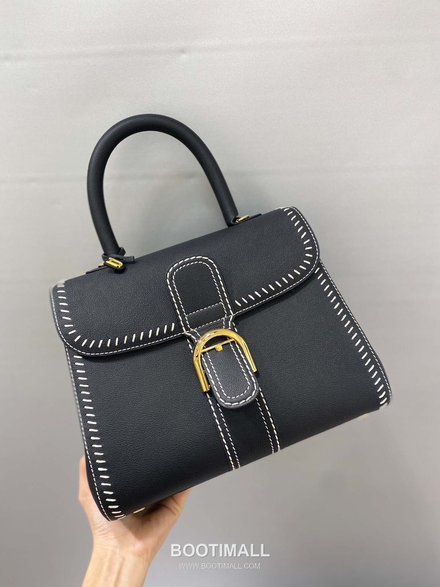 델보 브리앙 21 박스 카프스킨 카멜 스트랩 외부스티치 메탈락 플랩 핸드백 Delvaux Brillant 21 Box Calfskin Camel Strap External Stitch Metal Lock Flap Handbag 99150066 28cm 2