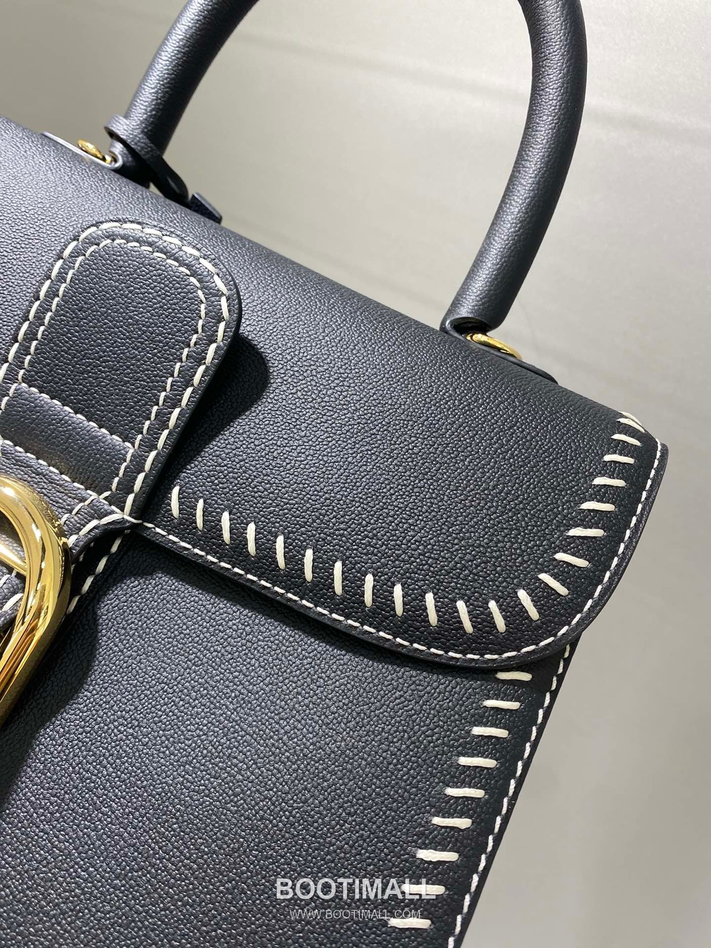 델보 브리앙 21 박스 카프스킨 카멜 스트랩 외부스티치 메탈락 플랩 핸드백 Delvaux Brillant 21 Box Calfskin Camel Strap External Stitch Metal Lock Flap Handbag 99150066 28cm 5