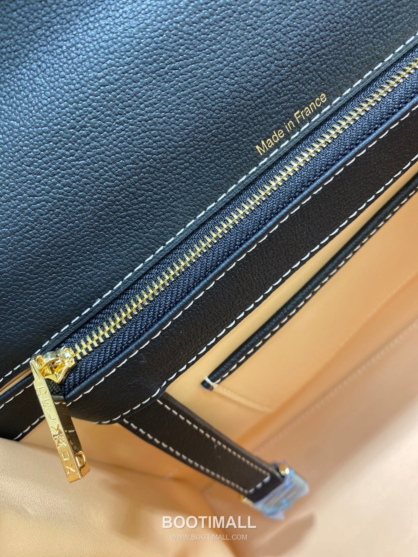 델보 브리앙 21 박스 카프스킨 카멜 스트랩 외부스티치 메탈락 플랩 핸드백 Delvaux Brillant 21 Box Calfskin Camel Strap External Stitch Metal Lock Flap Handbag 99150066 28cm 8