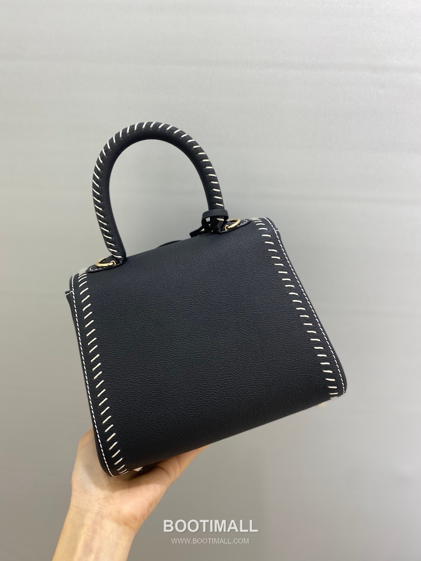 델보 브리앙 21 스몰 박스 카프스킨 카멜 스트랩 외부스티치 메탈락 플랩 핸드백 Delvaux Brillant 21 Small Box Calfskin Camel Strap External Stitch Metal Lock Flap Handbag 99125066 20cm 3