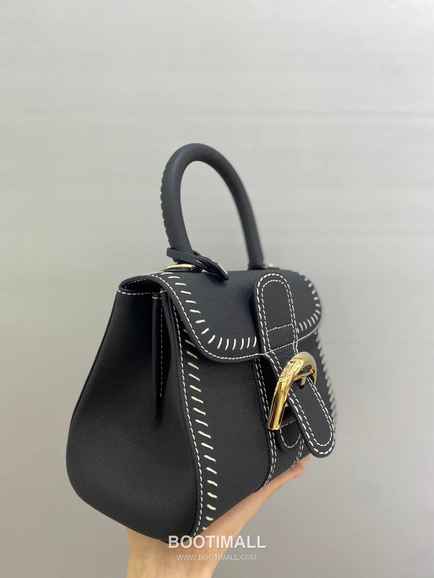 델보 브리앙 21 스몰 박스 카프스킨 카멜 스트랩 외부스티치 메탈락 플랩 핸드백 Delvaux Brillant 21 Small Box Calfskin Camel Strap External Stitch Metal Lock Flap Handbag 99125066 20cm 4