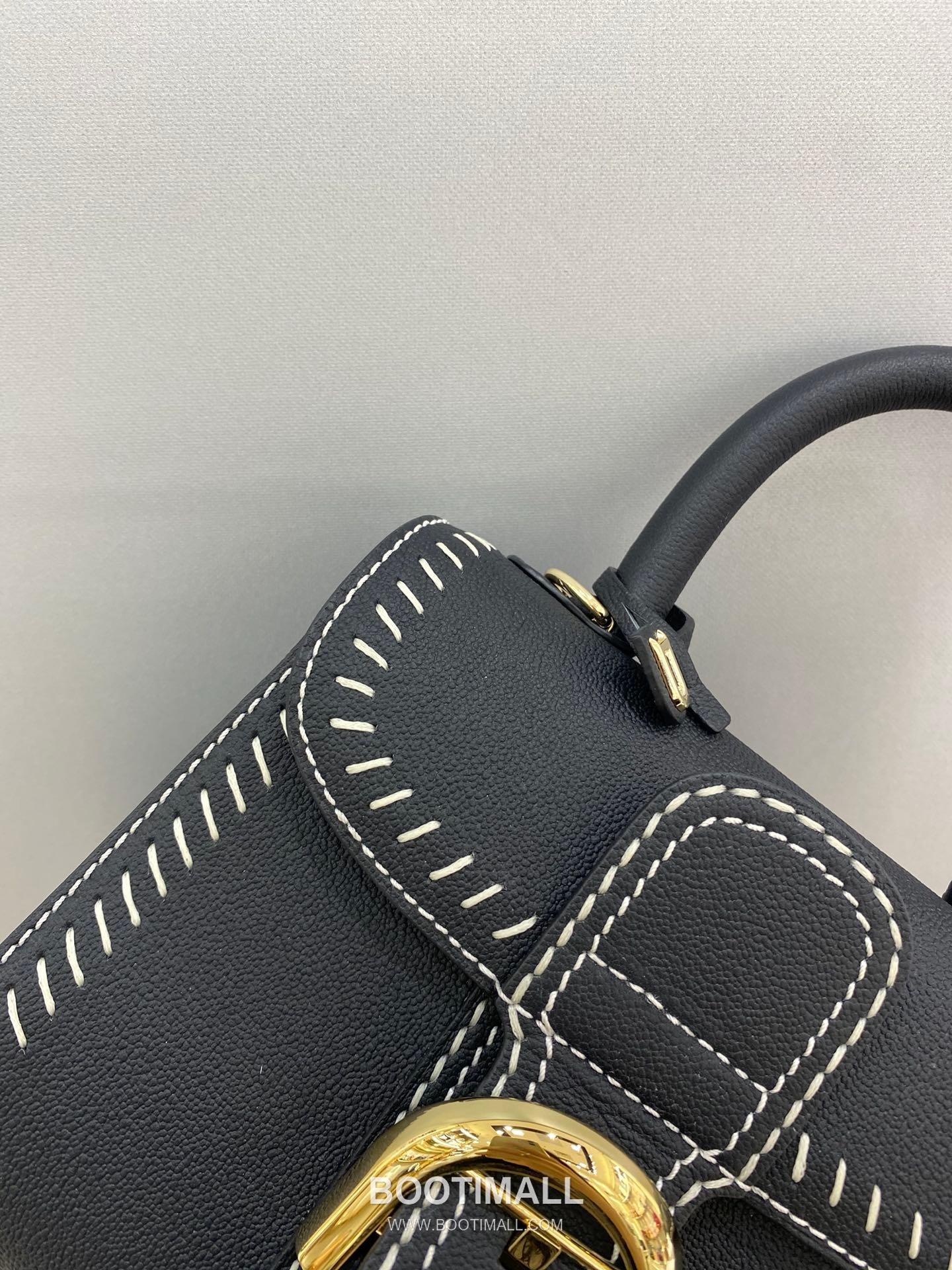 델보 브리앙 21 스몰 박스 카프스킨 카멜 스트랩 외부스티치 메탈락 플랩 핸드백 Delvaux Brillant 21 Small Box Calfskin Camel Strap External Stitch Metal Lock Flap Handbag 99125066 20cm 5