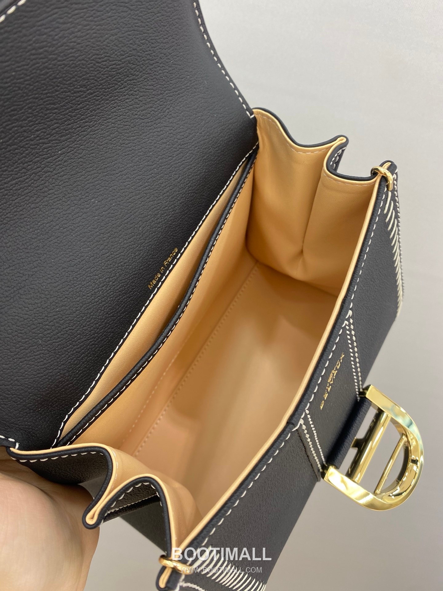 델보 브리앙 21 스몰 박스 카프스킨 카멜 스트랩 외부스티치 메탈락 플랩 핸드백 Delvaux Brillant 21 Small Box Calfskin Camel Strap External Stitch Metal Lock Flap Handbag 99125066 20cm 7