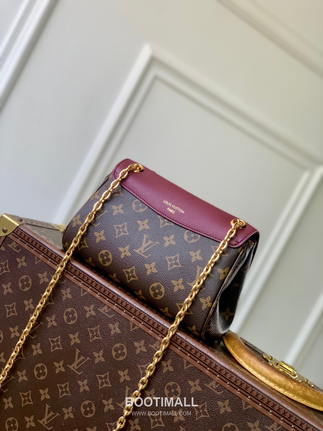 루이비통 생제르맹 BB 모노그램 캔버스 레더 체인 퍼플레드 숄더백 Louis Vuitton Saint-Germain BB Monogram Canvas Leather Chain Purple Red Shoulder Bag M27067 24cm 3