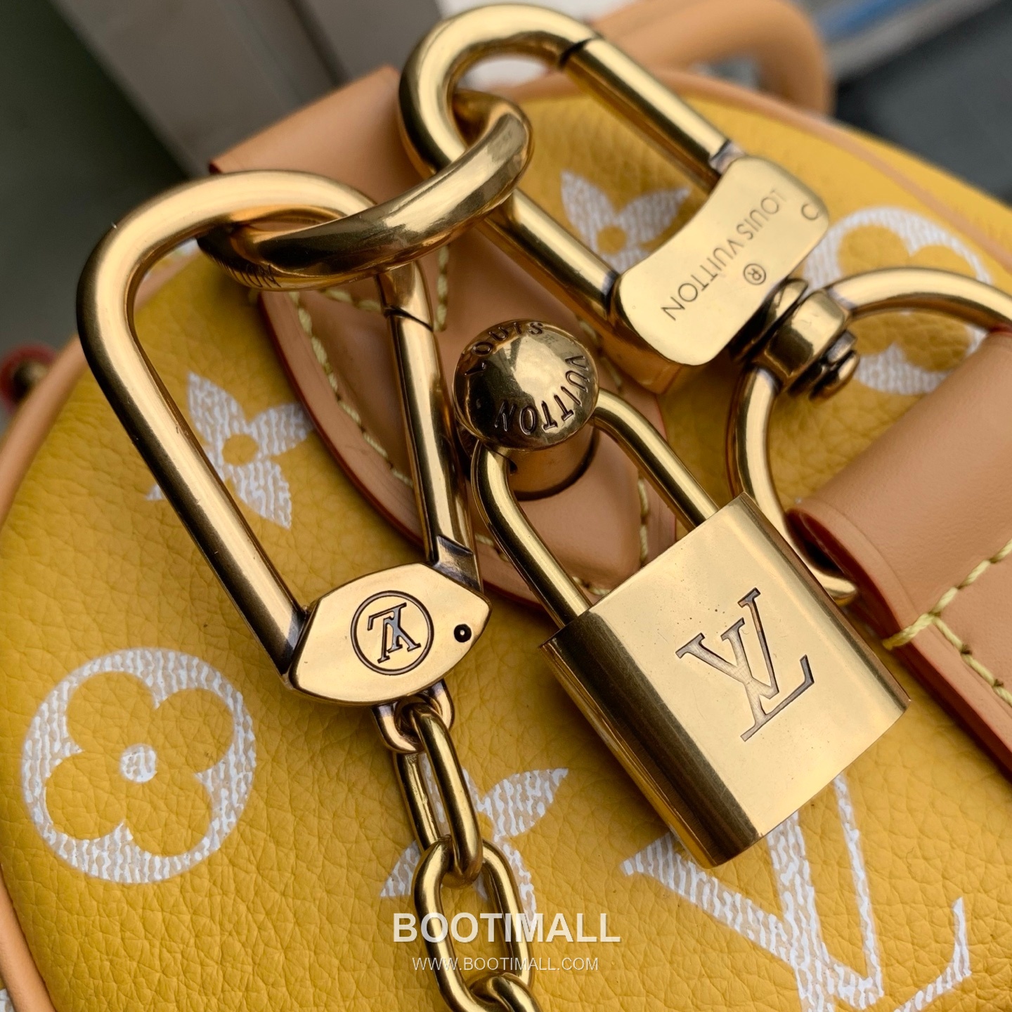 루이비통 스피디 P9 반둘리에 20 모노그램 카우하이드 레더 옐로우 더플백 Louis Vuitton Speedy P9 Bandouliere 20 Monogram Cowhide Leather Yellow Duffle Bag M28186 22cm 6