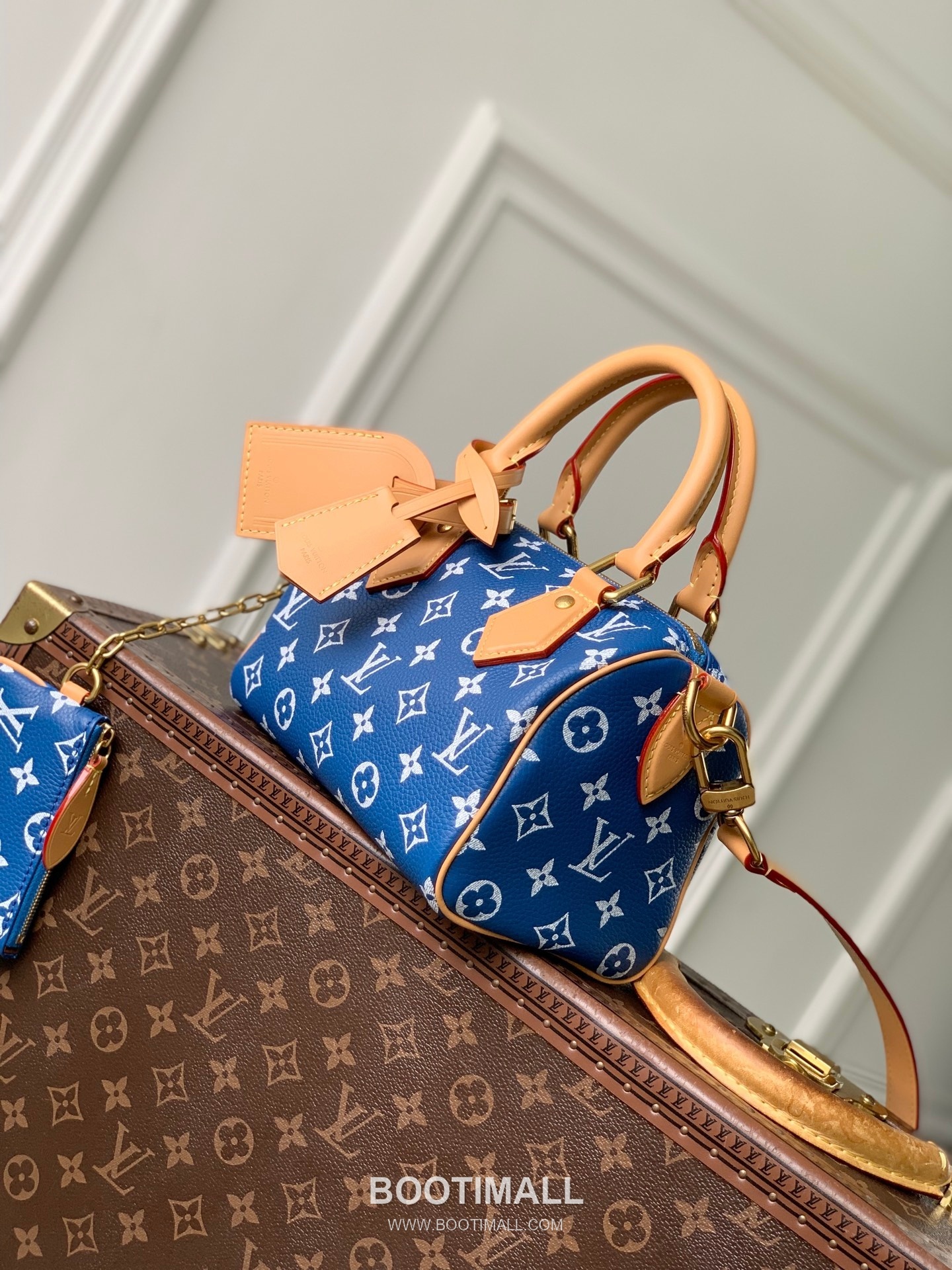 루이비통 스피디 P9 반둘리에 20 모노그램 카우하이드 레더 옐로우 더플백 Louis Vuitton Speedy P9 Bandouliere 20 Monogram Cowhide Leather Yellow Duffle Bag M28186 22cm 2