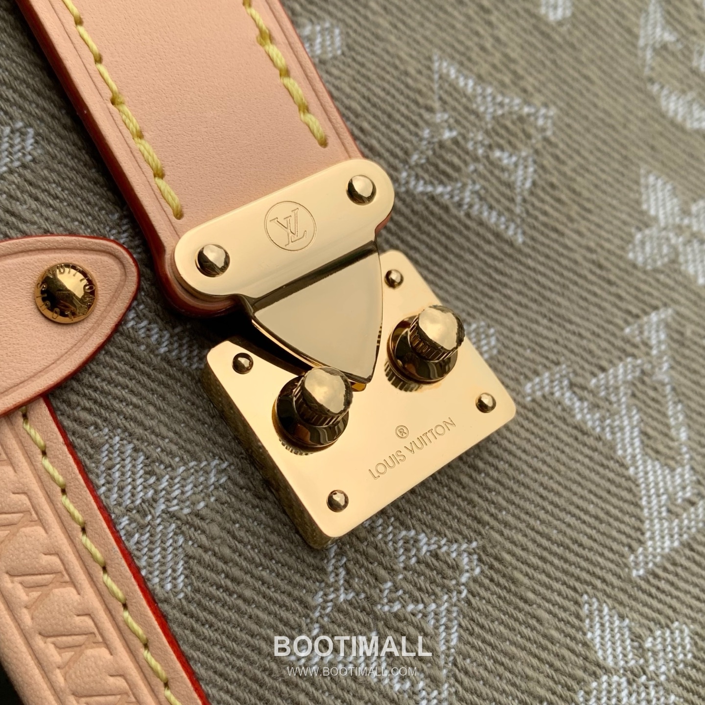 루이비통 사이드 트렁크 이스트웨스트 모노그램 레더 S락 체인 그린 숄더백 Louis Vuitton Side Trunk East-West Monogram Leather S-Lock Chain Green Shoulder Bag M27451 28cm 5