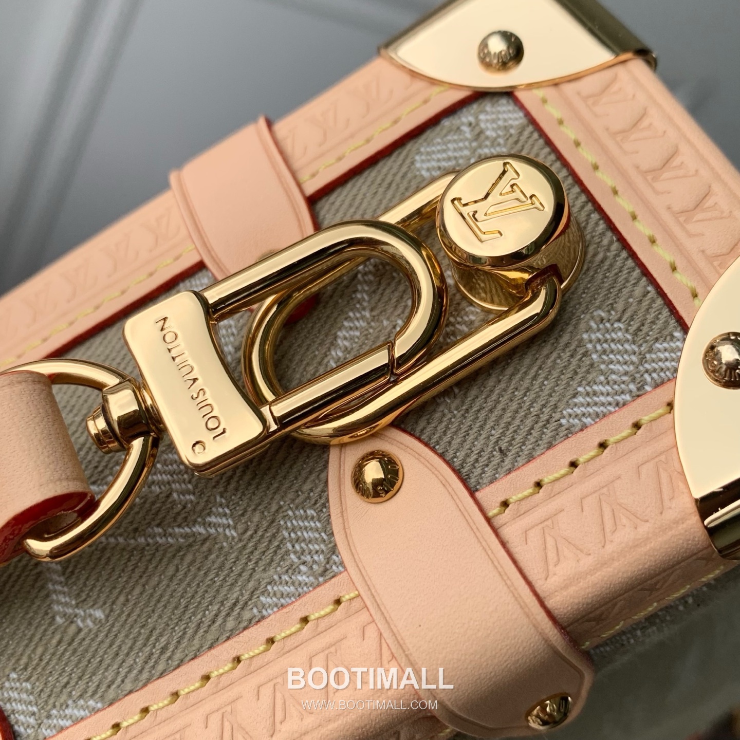 루이비통 사이드 트렁크 이스트웨스트 모노그램 레더 S락 체인 그린 숄더백 Louis Vuitton Side Trunk East-West Monogram Leather S-Lock Chain Green Shoulder Bag M27451 28cm 6