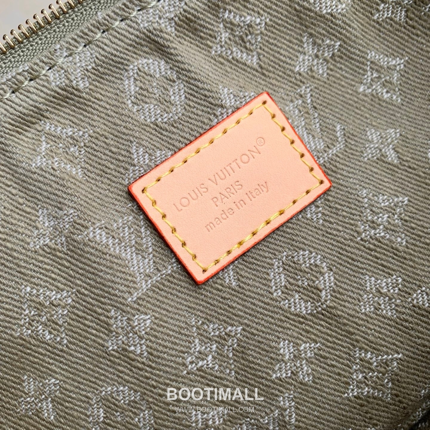 루이비통 포쉐트 악세수아 카고 코튼 레더 프론트포켓 그린 숄더백 Louis Vuitton Pochette Accessories Cargo Cotton Leather Front Pocket Green Shoulder Bag M27602 23.5cm 9