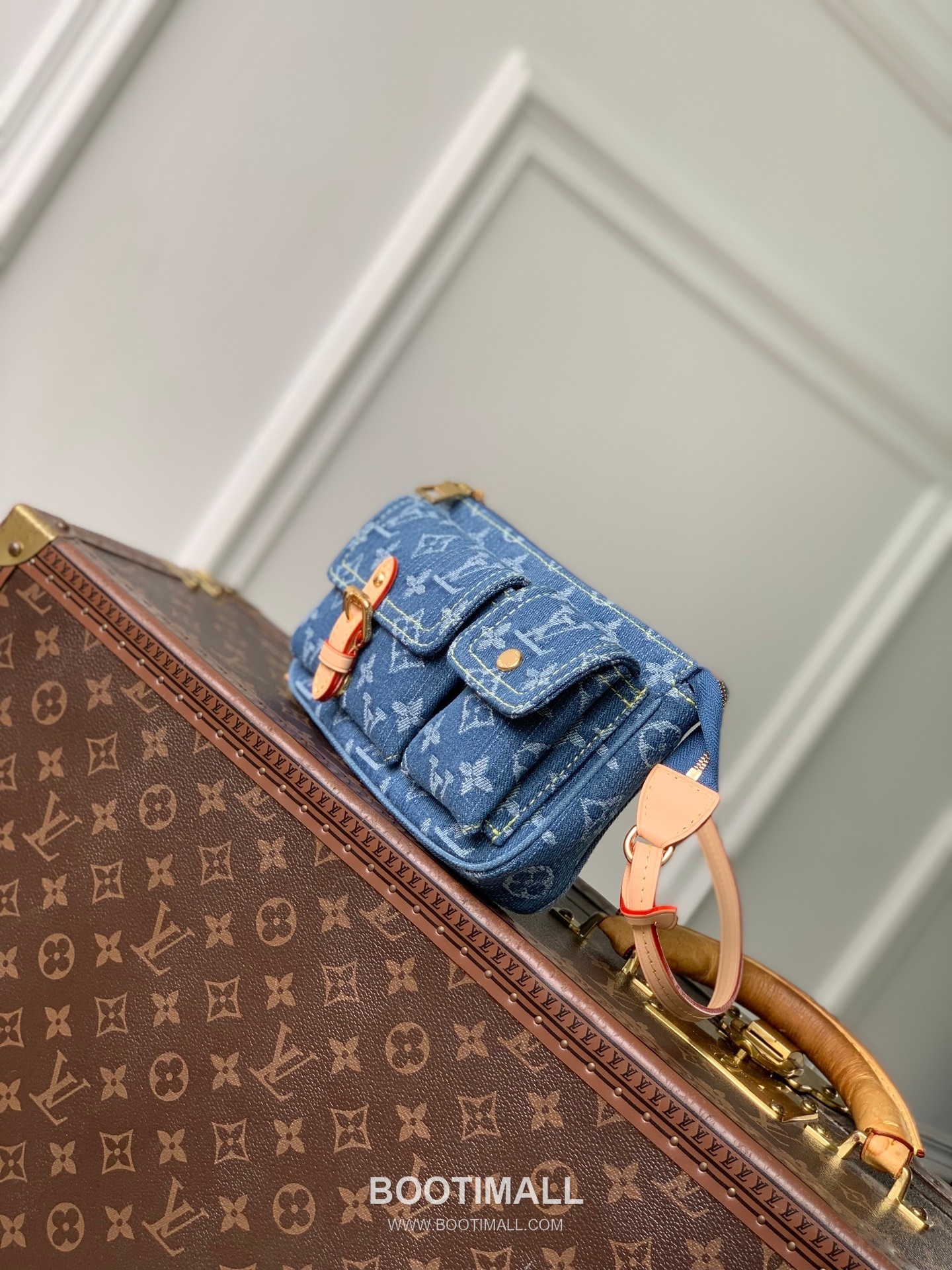 루이비통 포쉐트 악세수아 카고 코튼 레더 프론트포켓 그린 숄더백 Louis Vuitton Pochette Accessories Cargo Cotton Leather Front Pocket Green Shoulder Bag M27602 23.5cm 11