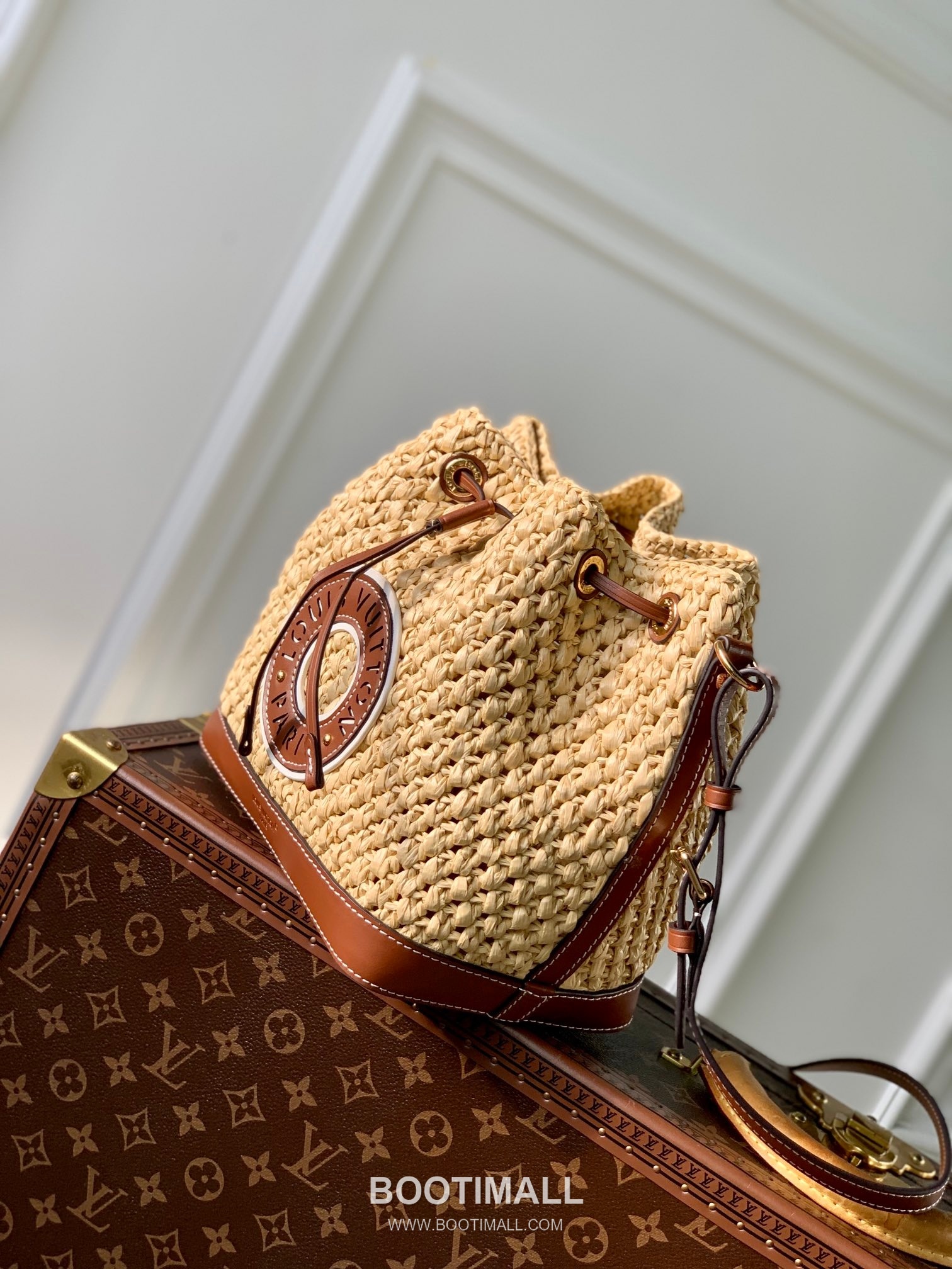 루이비통 노에 BB 라피아 레더 트리밍 버킷백 Louis Vuitton Noe BB Raffia Leather Trim Bucket Bag M24722 24cm 2