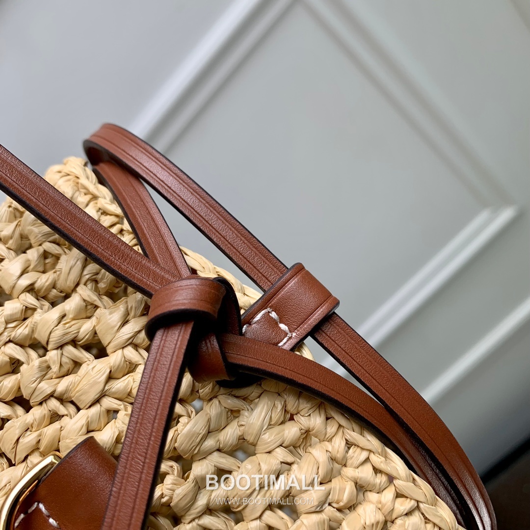 루이비통 노에 퍼스 라피아 레더 트리밍 드로우스트링 미니 버킷백 Louis Vuitton Noe Purse Raffia Leather Trim Drawstring Mini Bucket Bag M83521 12cm 8