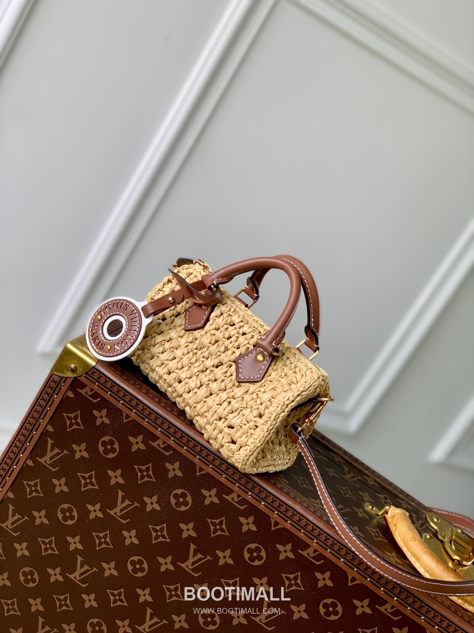 루이비통 나노 스피디 라피아 레더 트리밍 미니 더플백 Louis Vuitton Nano Speedy Raffia Leather Trim Mini Duffle Bag M83525 16cm 2