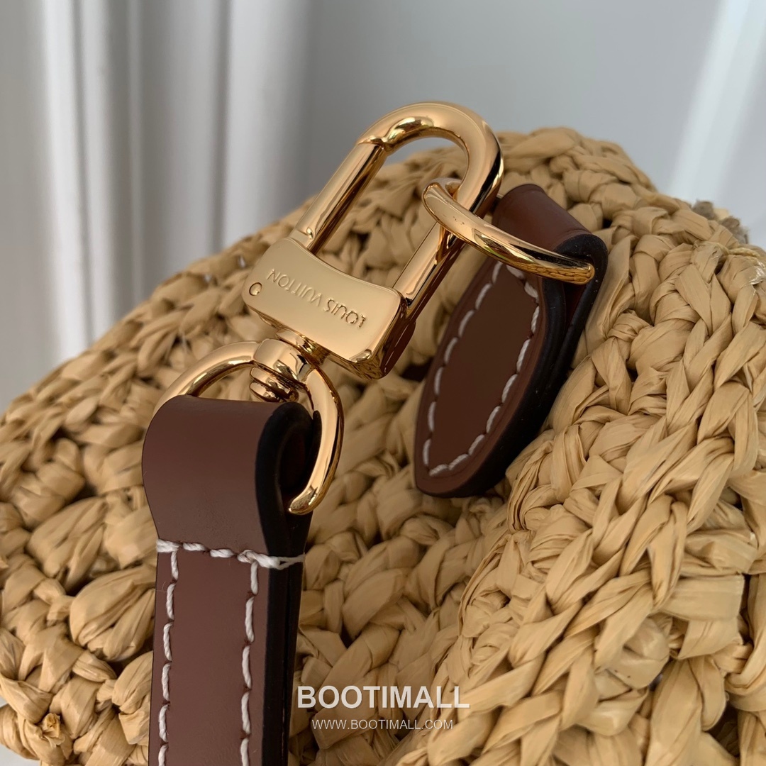 루이비통 나노 스피디 라피아 레더 트리밍 미니 더플백 Louis Vuitton Nano Speedy Raffia Leather Trim Mini Duffle Bag M83525 16cm 7