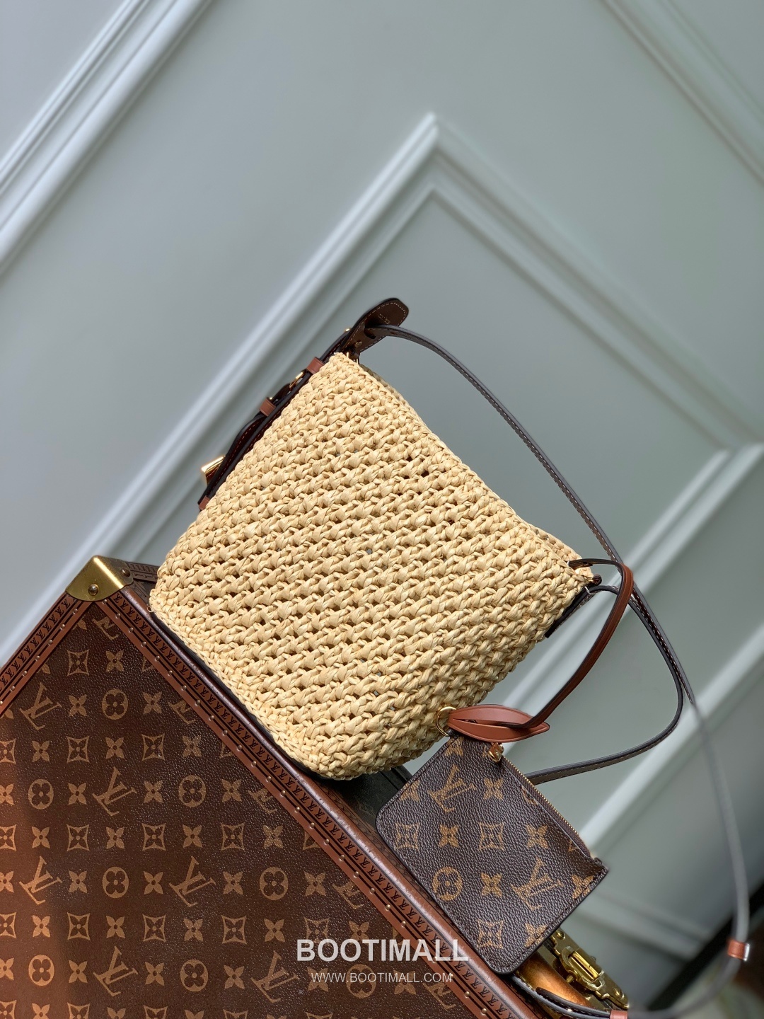 루이비통 올인 BB 라피아 레더 트리밍 락장식 미니 토트백 Louis Vuitton All In BB Raffia Leather Trim Lock Detail Mini Tote Bag M14217 18cm 1