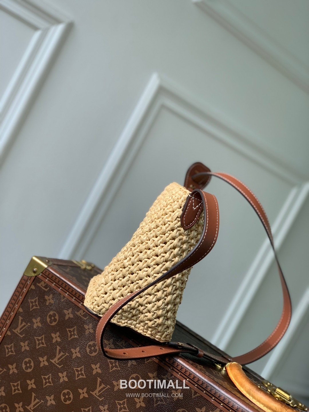 루이비통 올인 BB 라피아 레더 트리밍 락장식 미니 토트백 Louis Vuitton All In BB Raffia Leather Trim Lock Detail Mini Tote Bag M14217 18cm 2