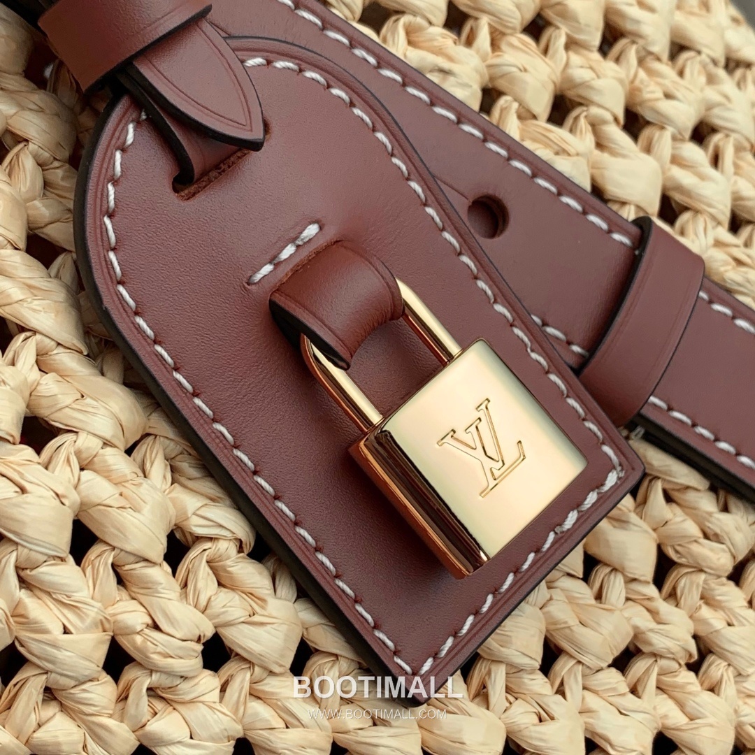 루이비통 올인 BB 라피아 레더 트리밍 락장식 미니 토트백 Louis Vuitton All In BB Raffia Leather Trim Lock Detail Mini Tote Bag M14217 18cm 6