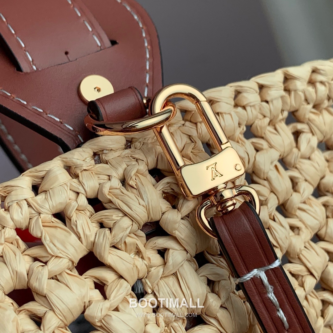 루이비통 올인 BB 라피아 레더 트리밍 락장식 미니 토트백 Louis Vuitton All In BB Raffia Leather Trim Lock Detail Mini Tote Bag M14217 18cm 7