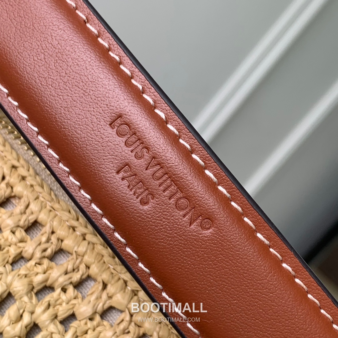 루이비통 사이드 트렁크 미디엄 라피아 레더 S락 하드웨어 내추럴 숄더백 Louis Vuitton Side Trunk Medium Raffia Leather S-Lock Hardware Natural Shoulder Bag M14405 23.5cm 7