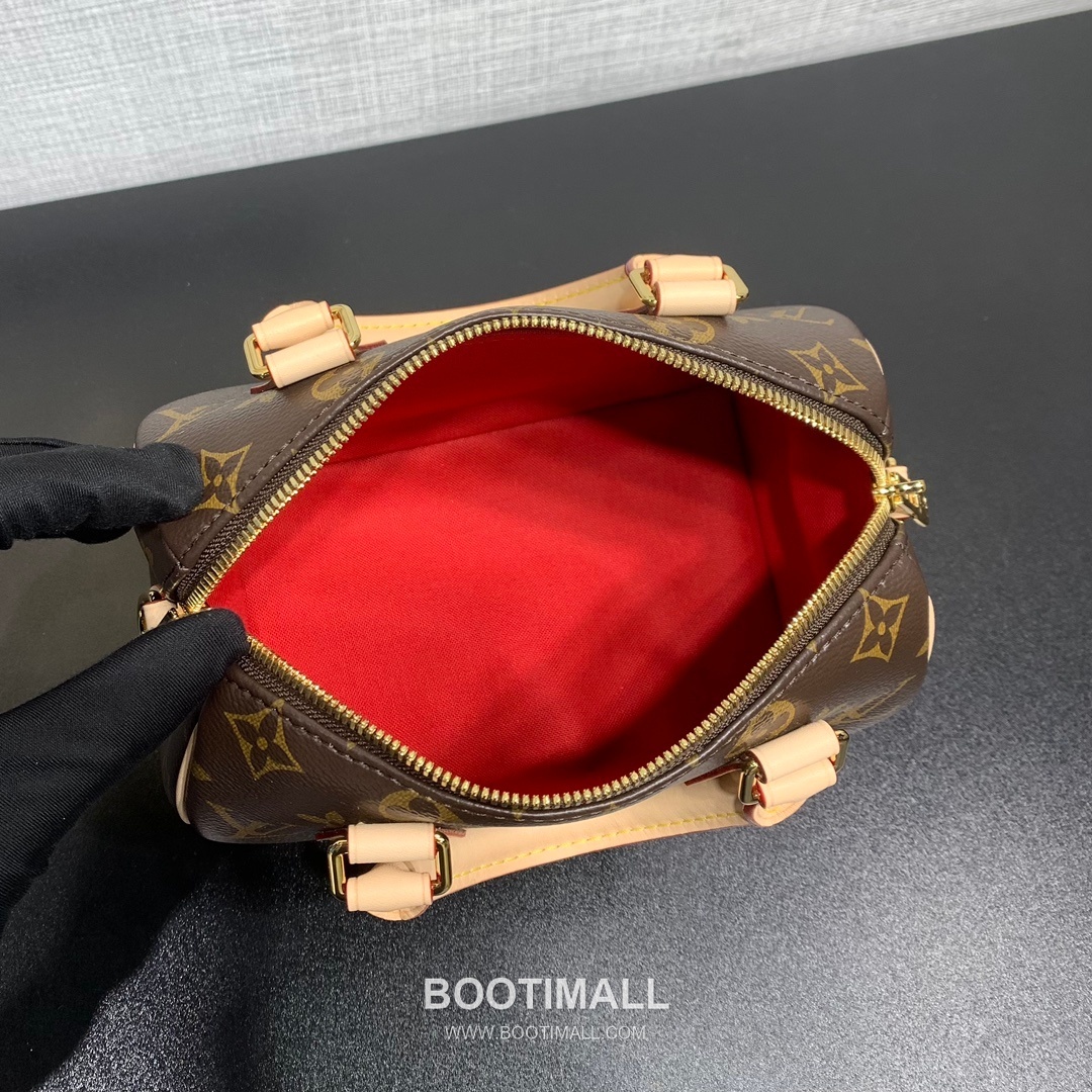 루이비통 스피디 반둘리에 20 모노그램 캔버스 레더 트리밍 브라운 더플백 Louis Vuitton Speedy Bandouliere 20 Monogram Canvas Leather Trim Brown Duffle Bag M46235 20.5cm 5