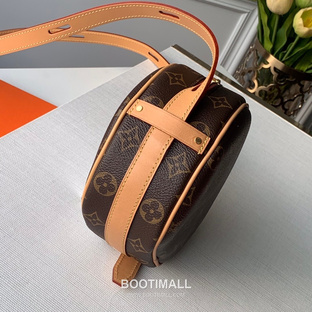 루이비통 부아뜨 샤포 수플 모노그램 캔버스 레더 스트랩 브라운 숄더백 Louis Vuitton Boite Chapeau Souple Monogram Canvas Leather Strap Brown Shoulder Bag M45647 22.5cm 3