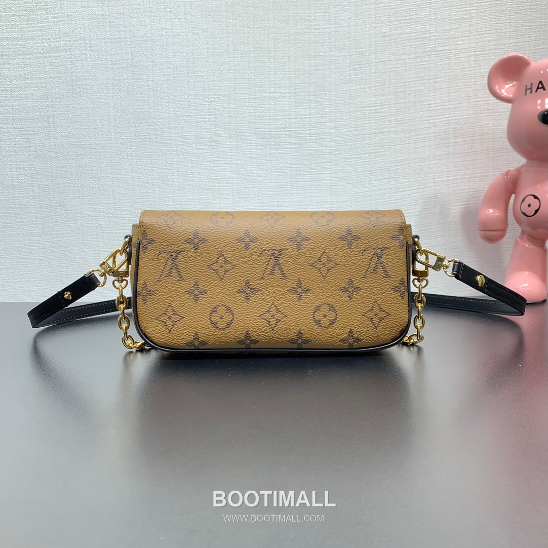 루이비통 월렛 온 체인 아이비 모노그램 리버스 캔버스 체인 브라운 숄더백 Louis Vuitton Wallet On Chain Ivy Monogram Reverse Canvas Chain Brown Shoulder Bag M26587 23.5cm 3