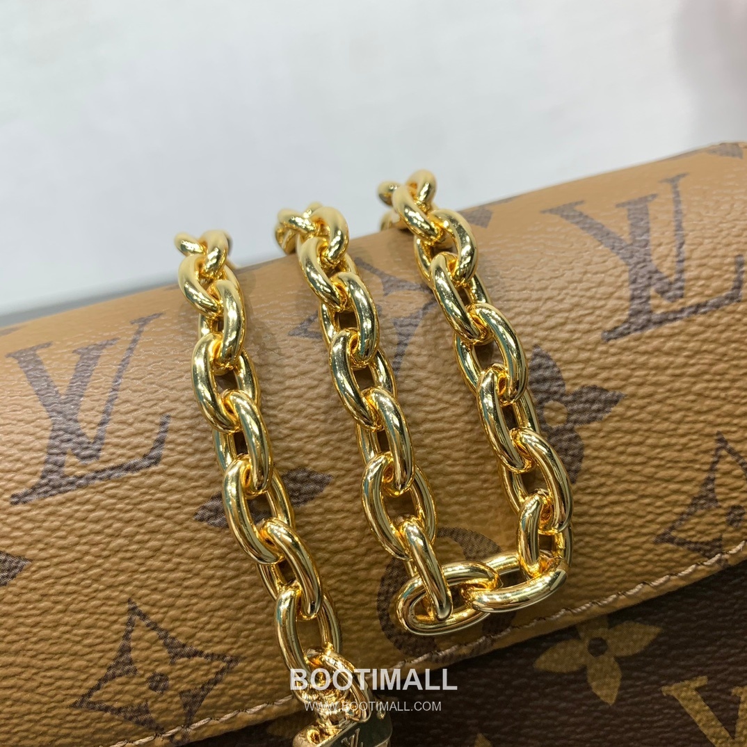 루이비통 월렛 온 체인 아이비 모노그램 리버스 캔버스 체인 브라운 숄더백 Louis Vuitton Wallet On Chain Ivy Monogram Reverse Canvas Chain Brown Shoulder Bag M26587 23.5cm 9