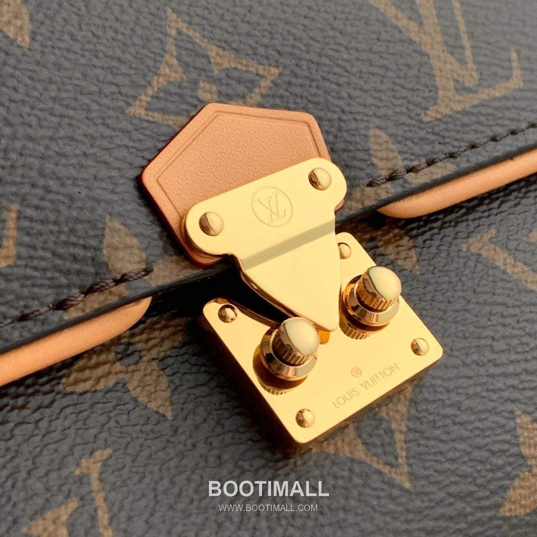 루이비통 포쉐트 카밀 모노그램 캔버스 레더 트리밍 S락 체인 브라운 숄더백 Louis Vuitton Pochette Camille Monogram Canvas Leather Trim S-Lock Chain Brown Shoulder Bag M13566 20.5cm 5