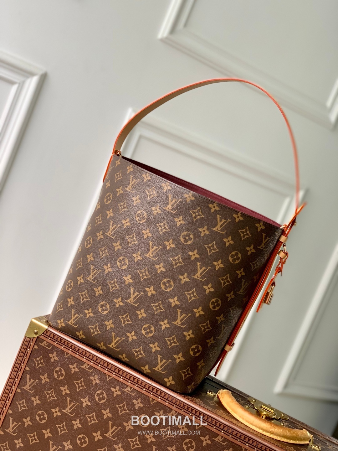 루이비통 올인 라지 모노그램 캔버스 레더 트리밍 버킷 브라운 토트백 Louis Vuitton All In Large Monogram Canvas Leather Trim Bucket Brown Tote Bag M12926 31cm 2