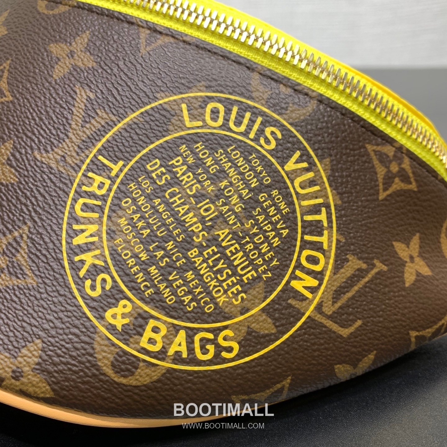 루이비통 범백 모노그램 캔버스 나일론 레더 트리밍 브라운 힙색 Louis Vuitton Bumbag Monogram Canvas Nylon Leather Trim Brown Belt Bag M27237 30cm 13