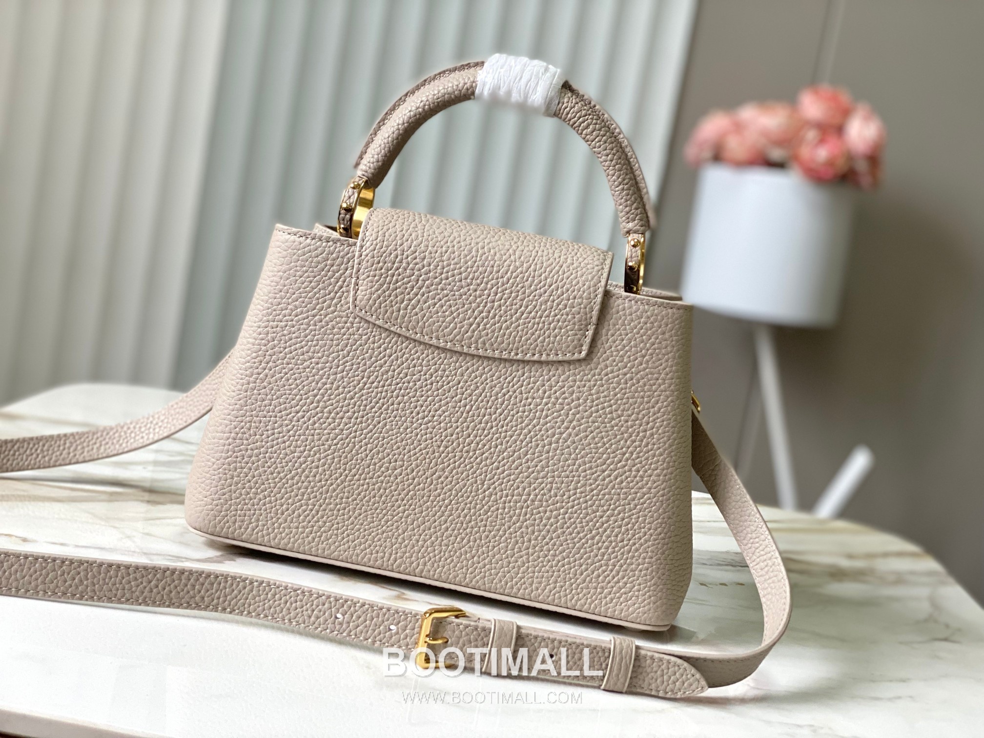 루이비통 카퓌신 모노그램 타우릴론 레더 더블체인 버건디 숄더백 Louis Vuitton Capucines Monogram Taurillon Leather Double Chain Burgundy Shoulder Bag M27308 27cm 3