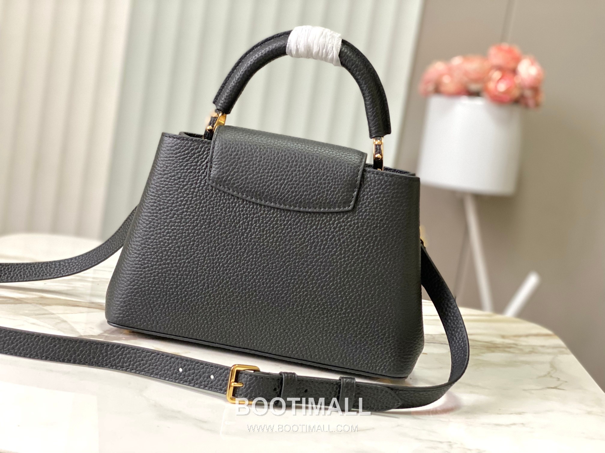 루이비통 카퓌신 모노그램 타우릴론 레더 더블체인 버건디 숄더백 Louis Vuitton Capucines Monogram Taurillon Leather Double Chain Burgundy Shoulder Bag M27308 27cm 3