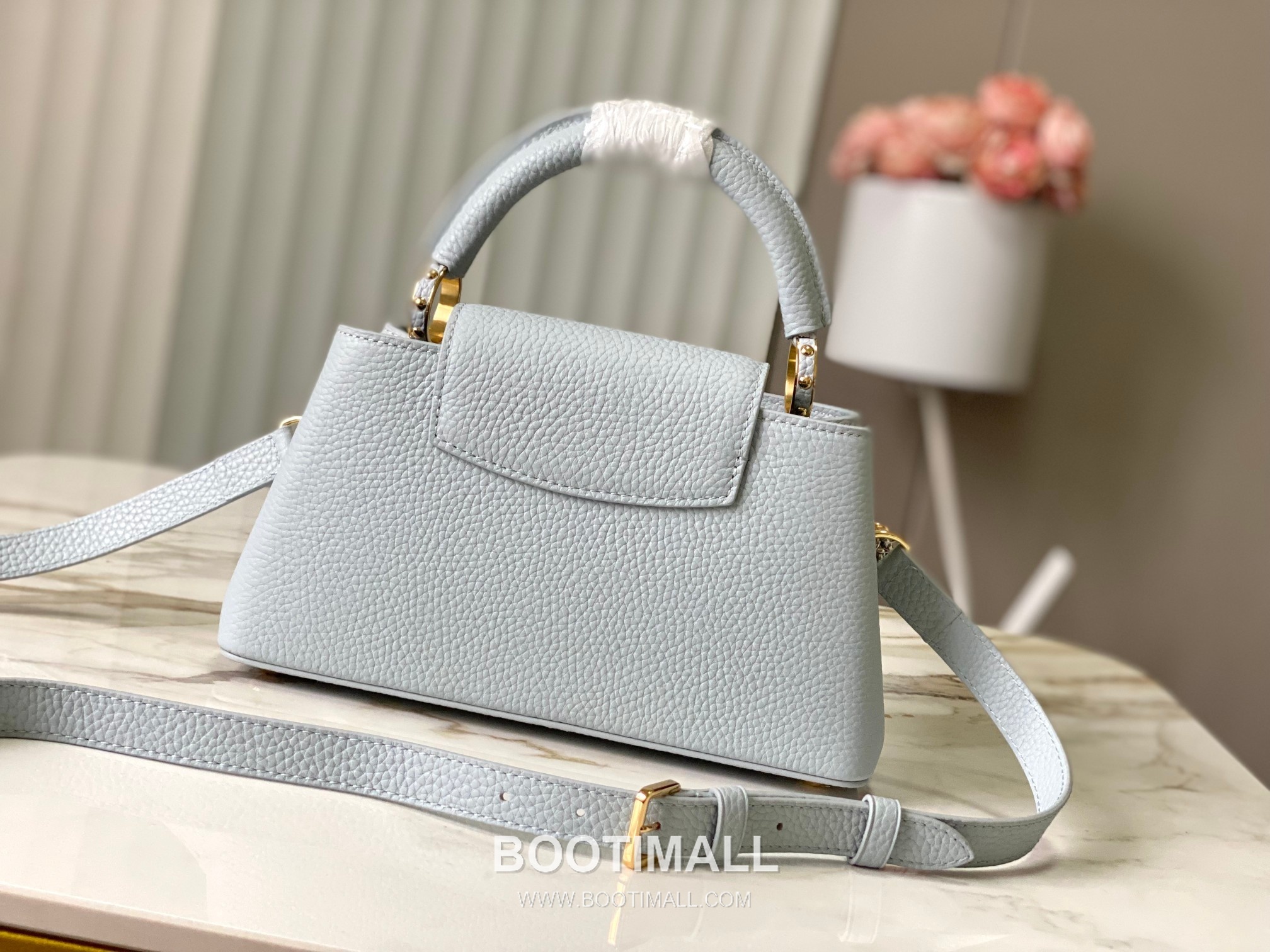 루이비통 카퓌신 모노그램 타우릴론 레더 더블체인 버건디 숄더백 Louis Vuitton Capucines Monogram Taurillon Leather Double Chain Burgundy Shoulder Bag M28199 27cm 3