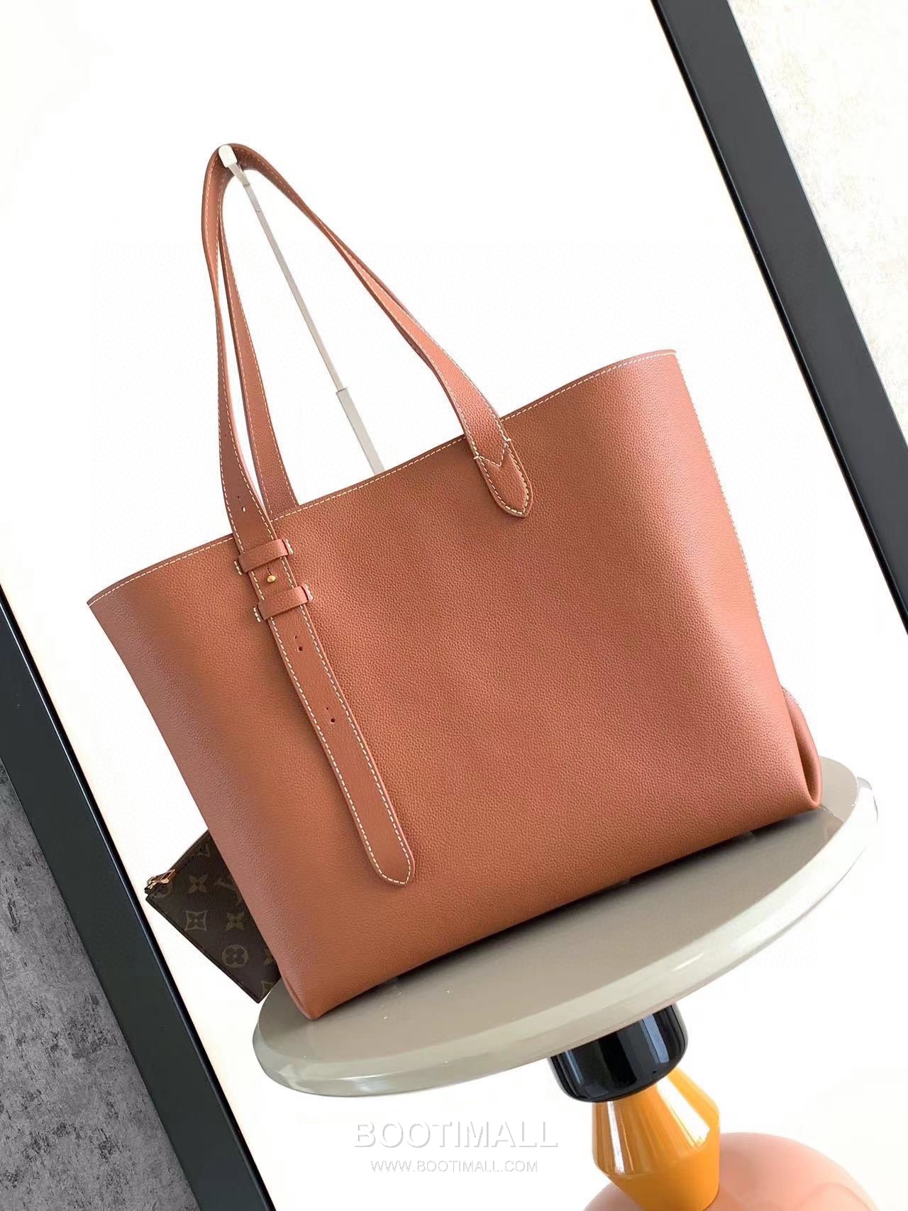 루이비통 로우키 카바스 미디엄 그레인 카우하이드 레더 락장식 브라운 토트백 Louis Vuitton Low Key Cabas Medium Grain Cowhide Leather Lock Detail Brown Tote Bag M25343 47cm 3