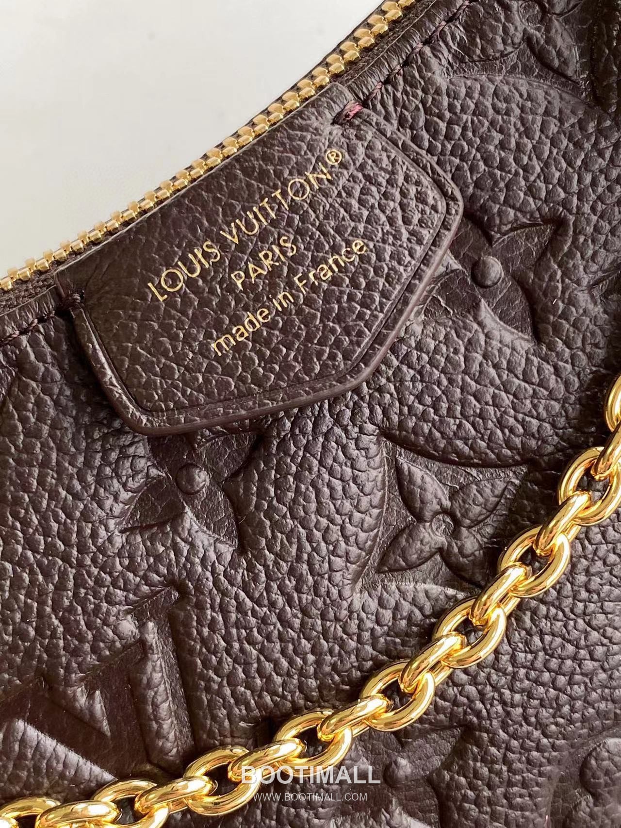 루이비통 이지 파우치 모노그램 레더 체인 D링 샌드 숄더백 버건디 Louis Vuitton Easy Pouch Monogram Leather Chain D-Ring Sand Shoulder Bag M80349 19cm 5