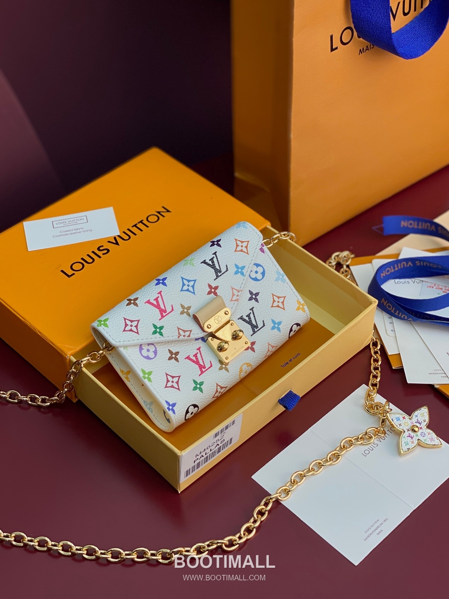 루이비통 포쉐트 메티스 벨트 모노그램 멀티컬러 체인 플라워그램 화이트 힙색 Louis Vuitton Pouch Metis Belt Monogram Multicolor Chain Flowergram White Belt Bag M4625Z 13.5cm 1