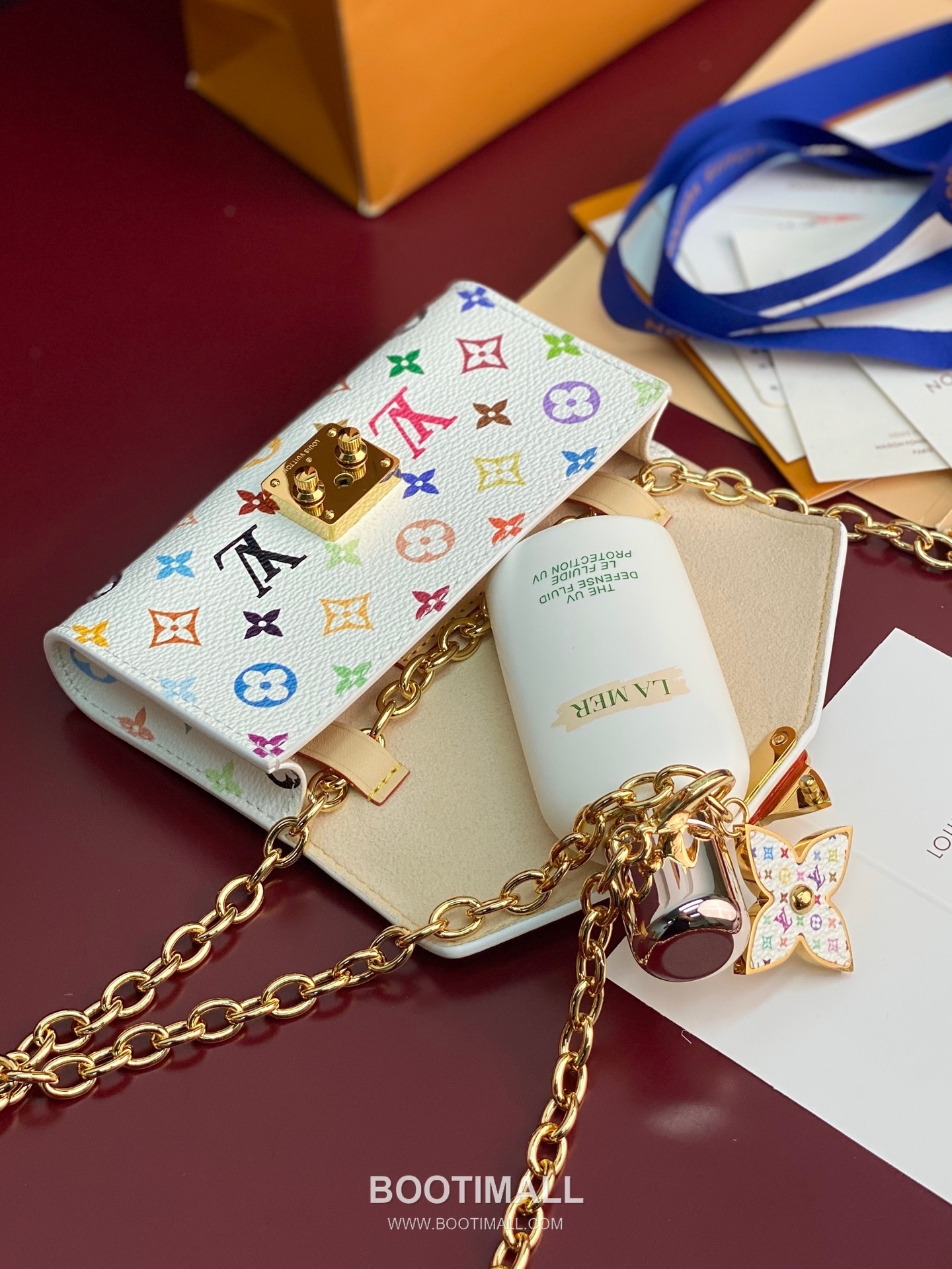 루이비통 포쉐트 메티스 벨트 모노그램 멀티컬러 체인 플라워그램 화이트 힙색 Louis Vuitton Pouch Metis Belt Monogram Multicolor Chain Flowergram White Belt Bag M4625Z 13.5cm 7