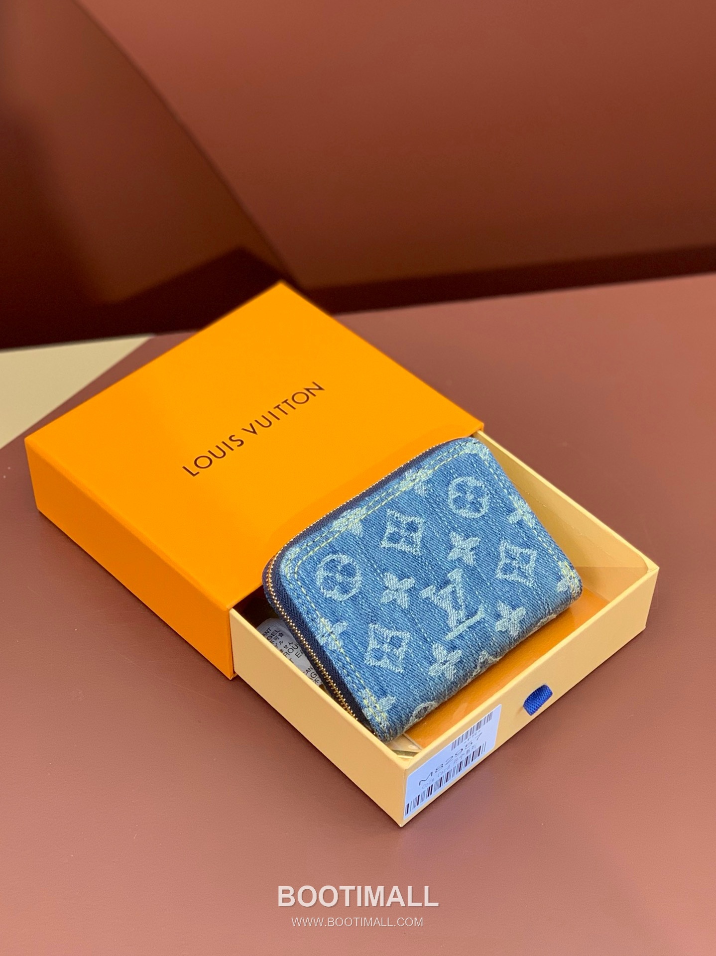 루이비통 지피 코인퍼스 모노그램 자카드 데님 레더 트리밍 블루 지갑 Louis Vuitton Zippy Coin Purse Monogram Jacquard Denim Leather Trim Blue Wallet M82957 11cm 1