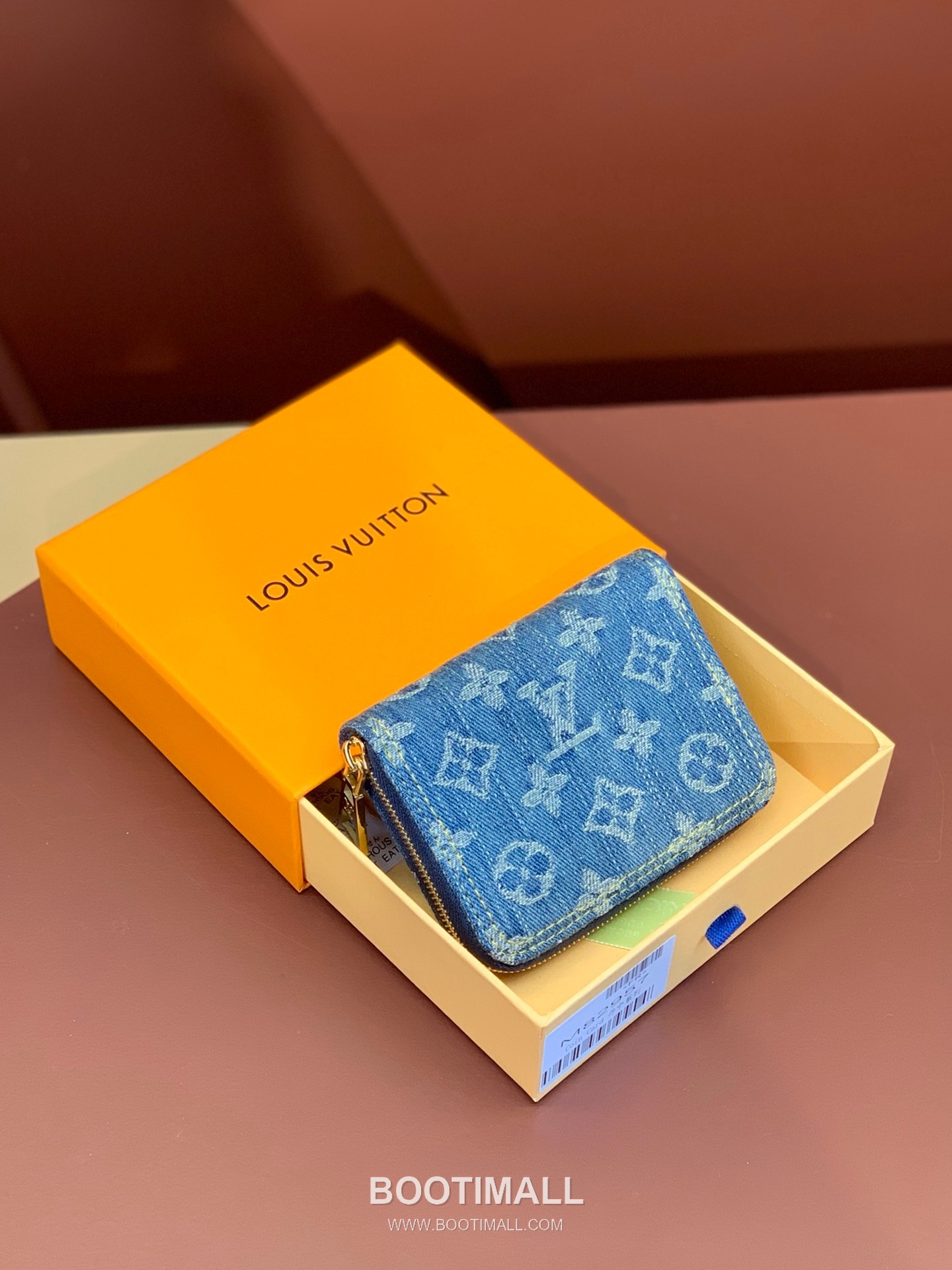루이비통 지피 코인퍼스 모노그램 자카드 데님 레더 트리밍 블루 지갑 Louis Vuitton Zippy Coin Purse Monogram Jacquard Denim Leather Trim Blue Wallet M82957 11cm 2