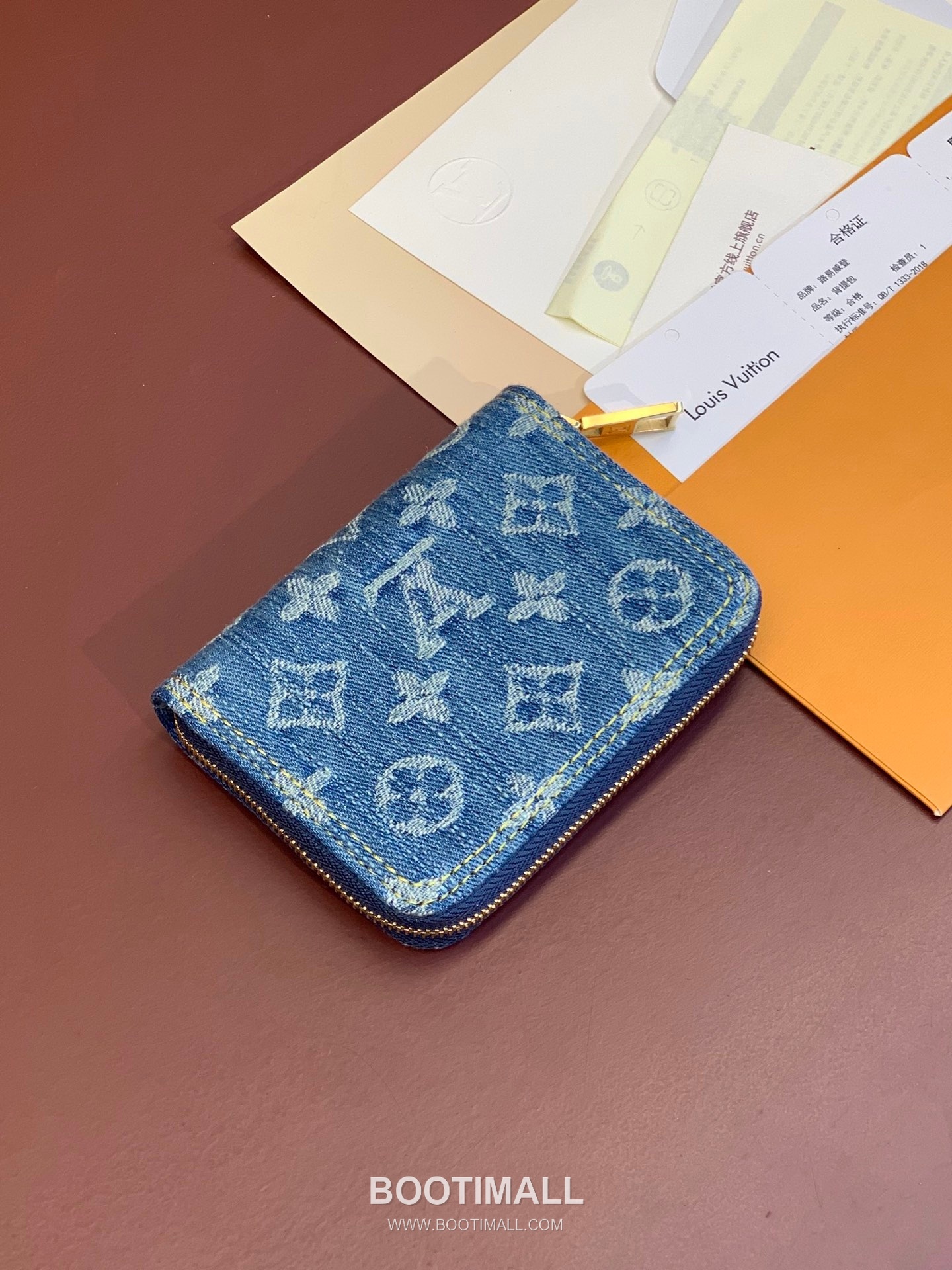 루이비통 지피 코인퍼스 모노그램 자카드 데님 레더 트리밍 블루 지갑 Louis Vuitton Zippy Coin Purse Monogram Jacquard Denim Leather Trim Blue Wallet M82957 11cm 3