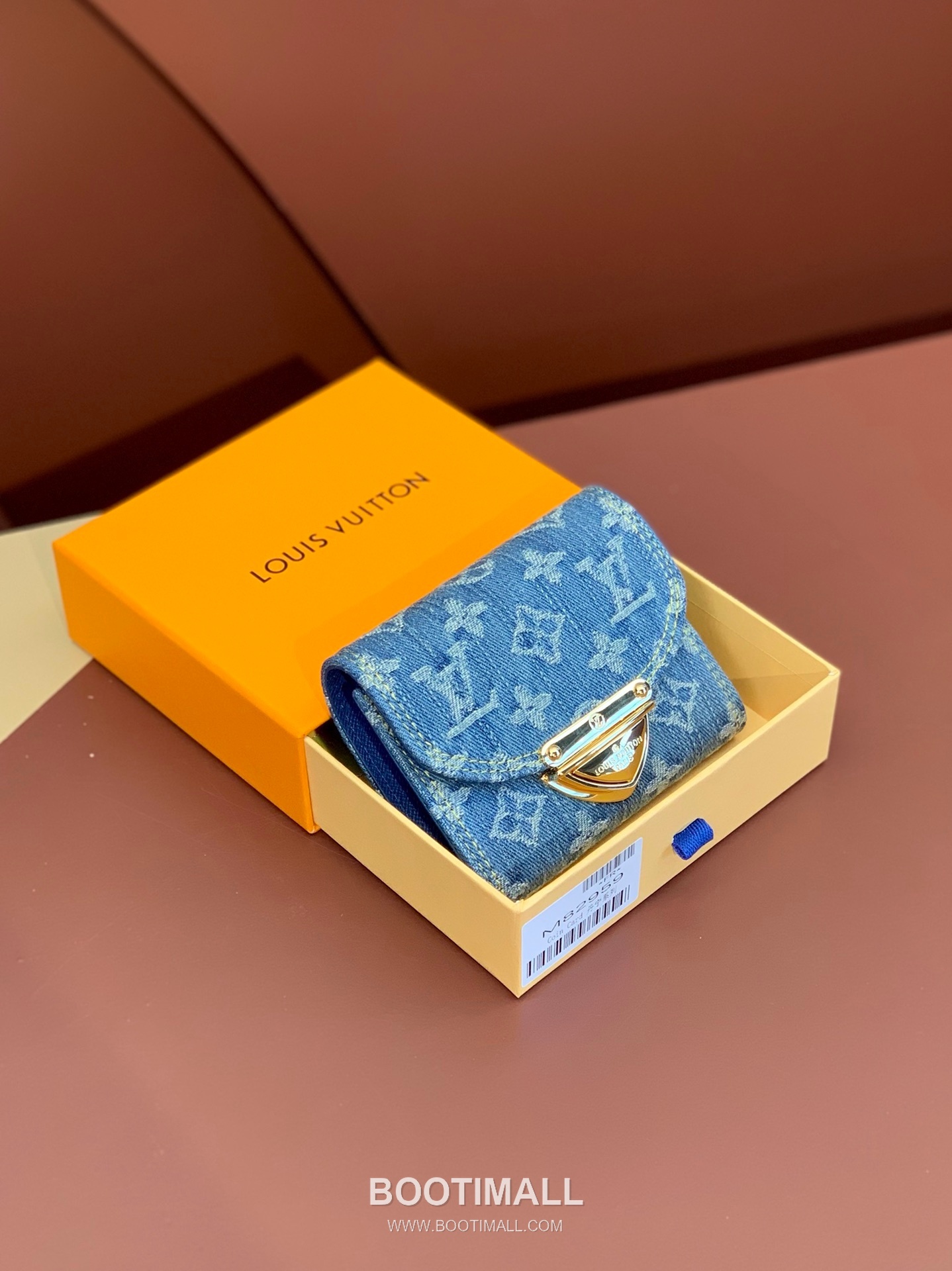 루이비통 빅토린 모노그램 자카드 데님 레더 트리밍 블루 지갑 Louis Vuitton Victorine Monogram Jacquard Denim Leather Trim Blue Wallet M82959 12cm 1