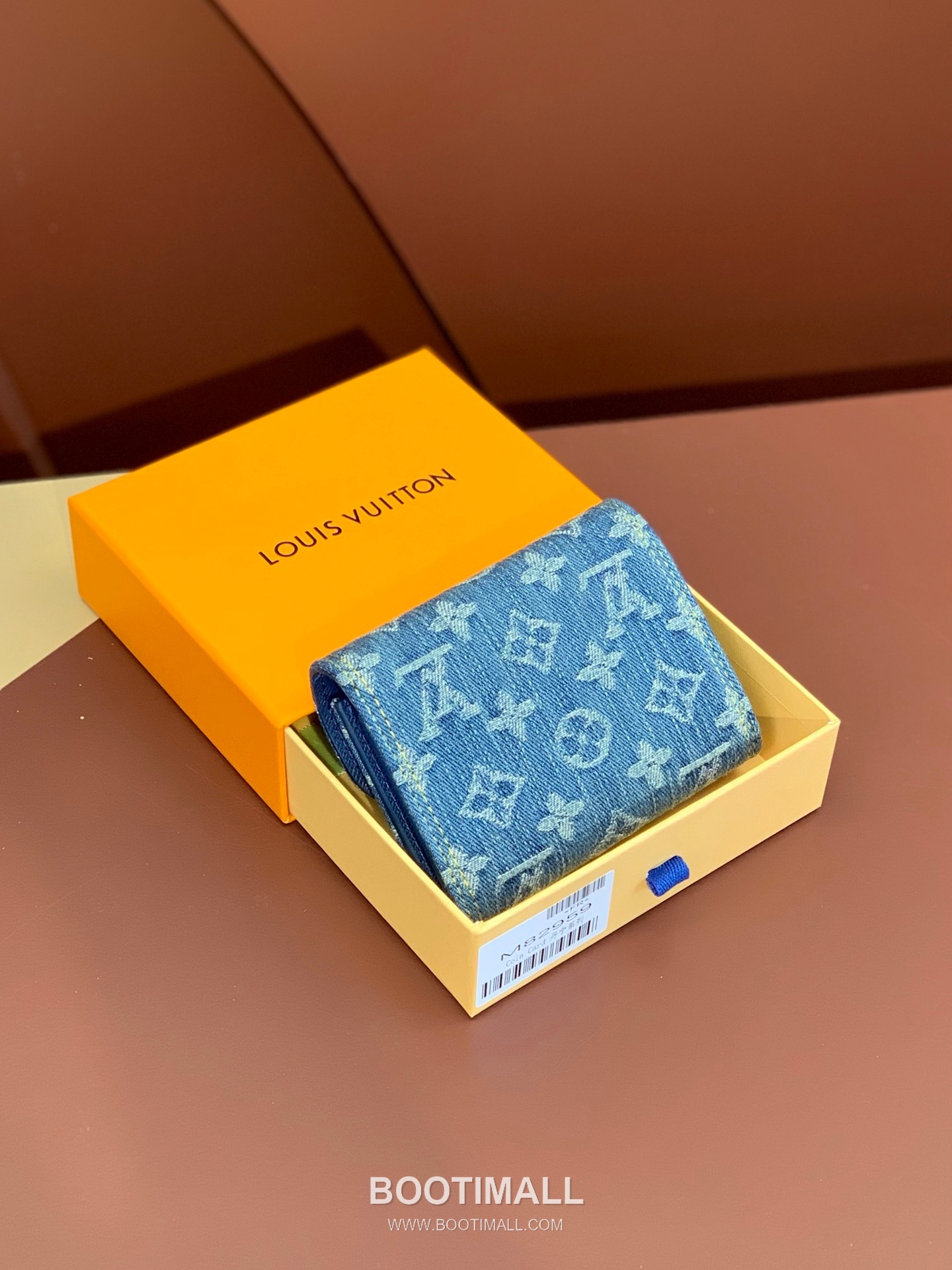 루이비통 빅토린 모노그램 자카드 데님 레더 트리밍 블루 지갑 Louis Vuitton Victorine Monogram Jacquard Denim Leather Trim Blue Wallet M82959 12cm 2