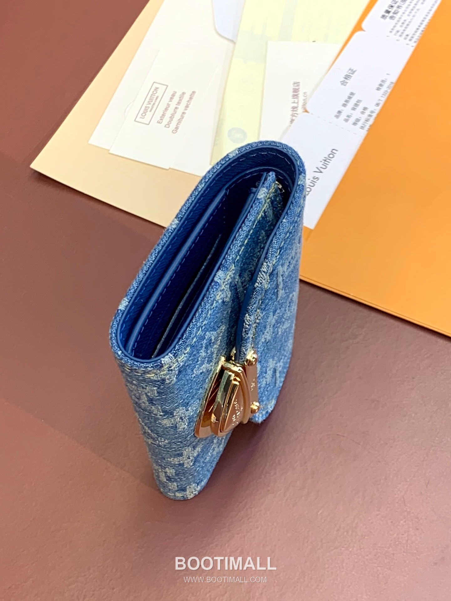 루이비통 빅토린 모노그램 자카드 데님 레더 트리밍 블루 지갑 Louis Vuitton Victorine Monogram Jacquard Denim Leather Trim Blue Wallet M82959 12cm 8